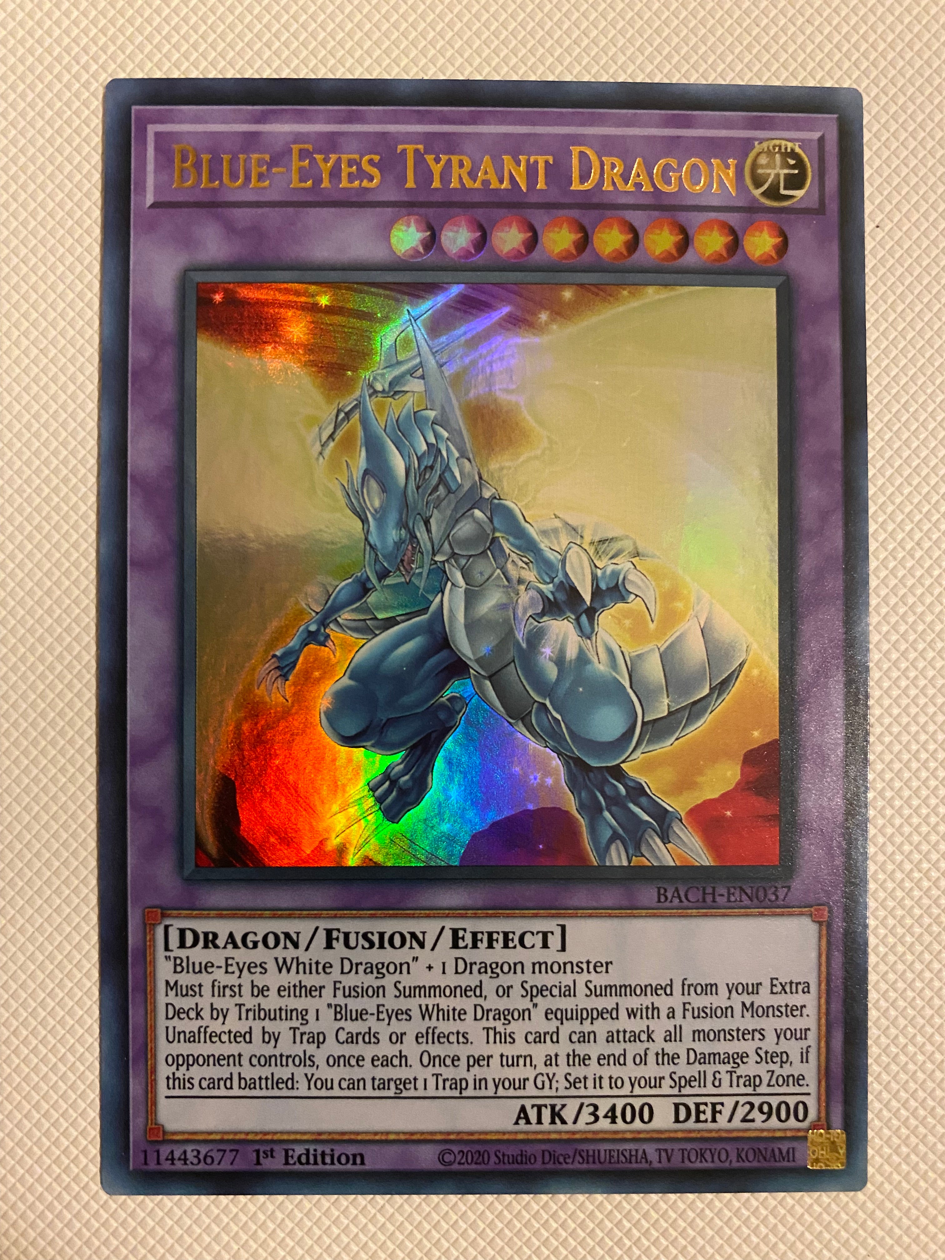 female spellcaster yugioh cards Yugioh Blue-Eyes Tyrant Dragon BACH-EN037 Ultra Rare 1st Edition Near