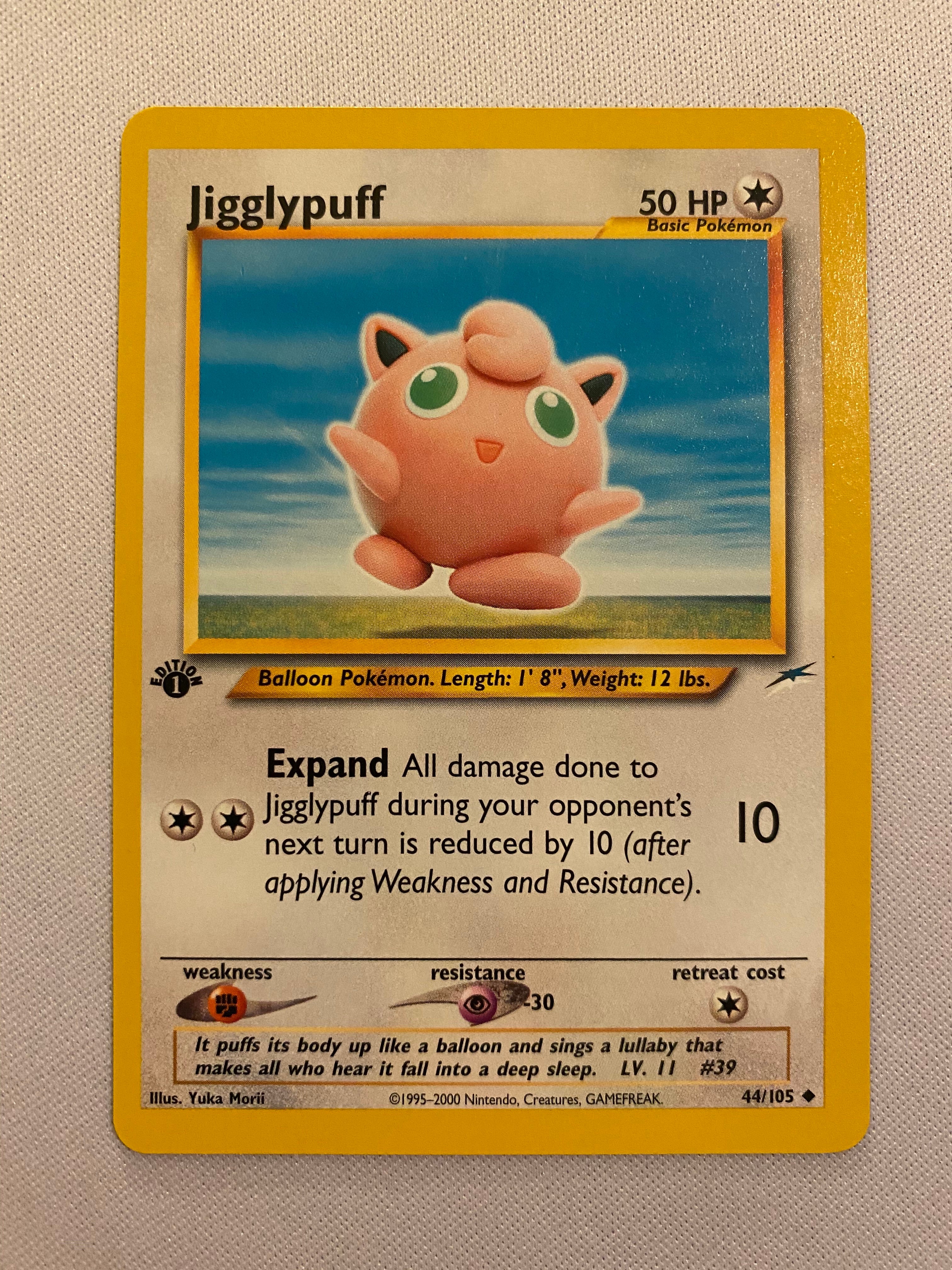 Jigglypuff 44/105 Uncommon 1st Edition Pokemon Card Near Mint Jigglypuff 44/105 Uncommon 1st Edition Pokemon Card Near Mint
