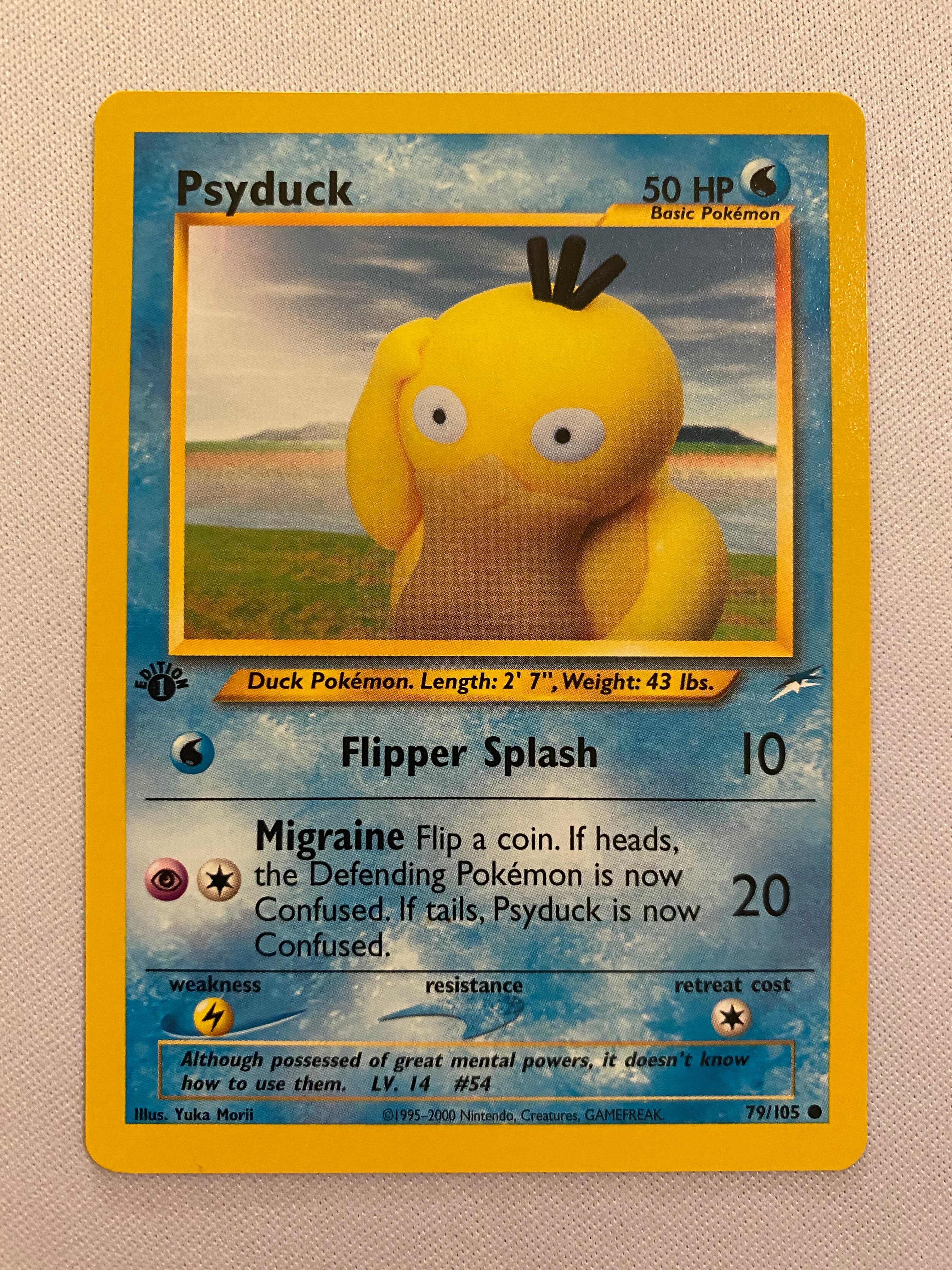 Psyduck 79/105 Common 1st Edition Pokemon Card Near Mint