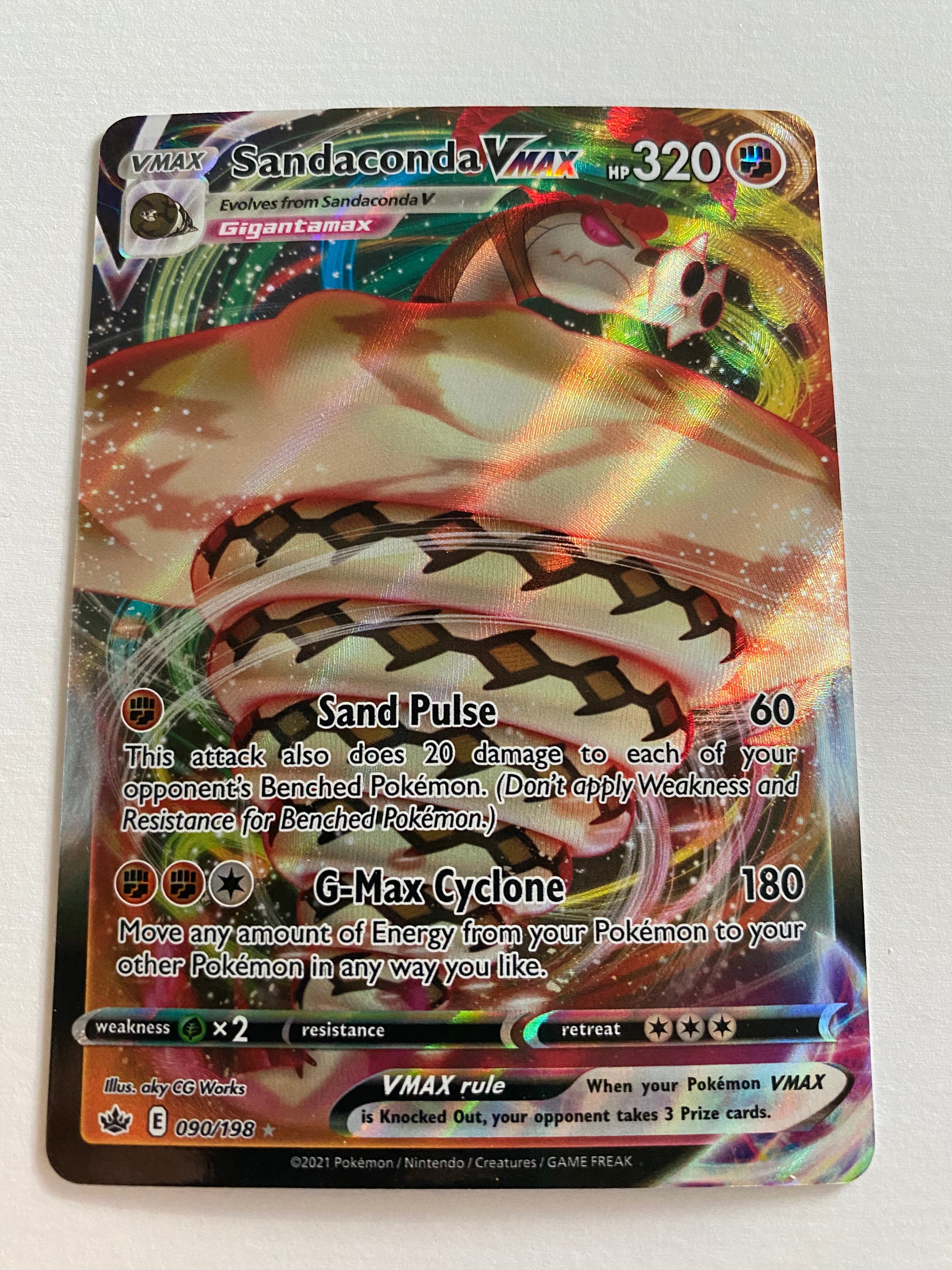 Sandaconda Vmax 090/198 Chilling Reign Holo Rare Pokemon Card Near Min Sandaconda Vmax 090/198 Chilling Reign Holo Rare Pokemon Card Near Min