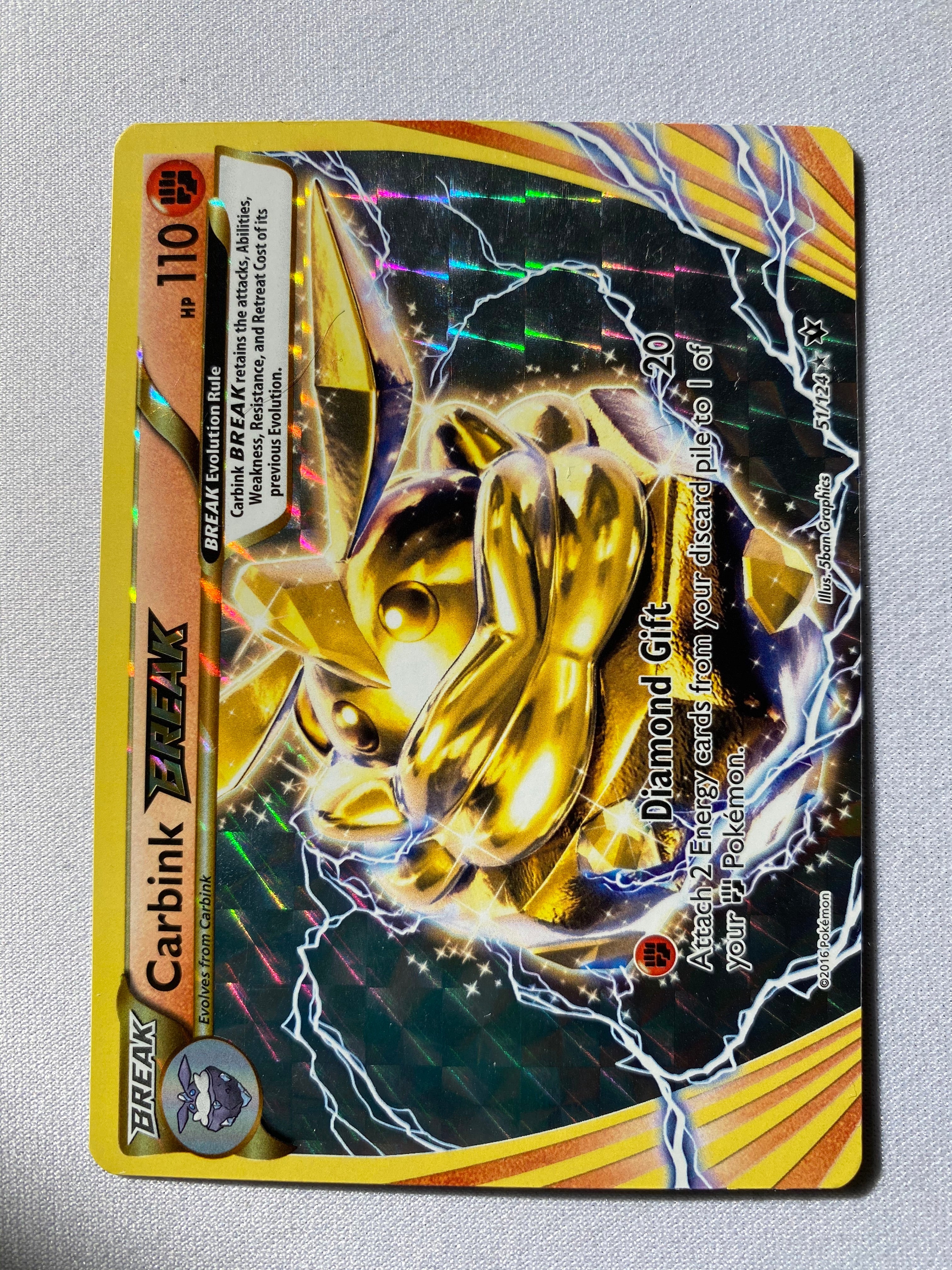Carbink BREAK 51/124 Ultra Rare Pokemon Card Near Mint Carbink BREAK 51/124 Ultra Rare Pokemon Card Near Mint