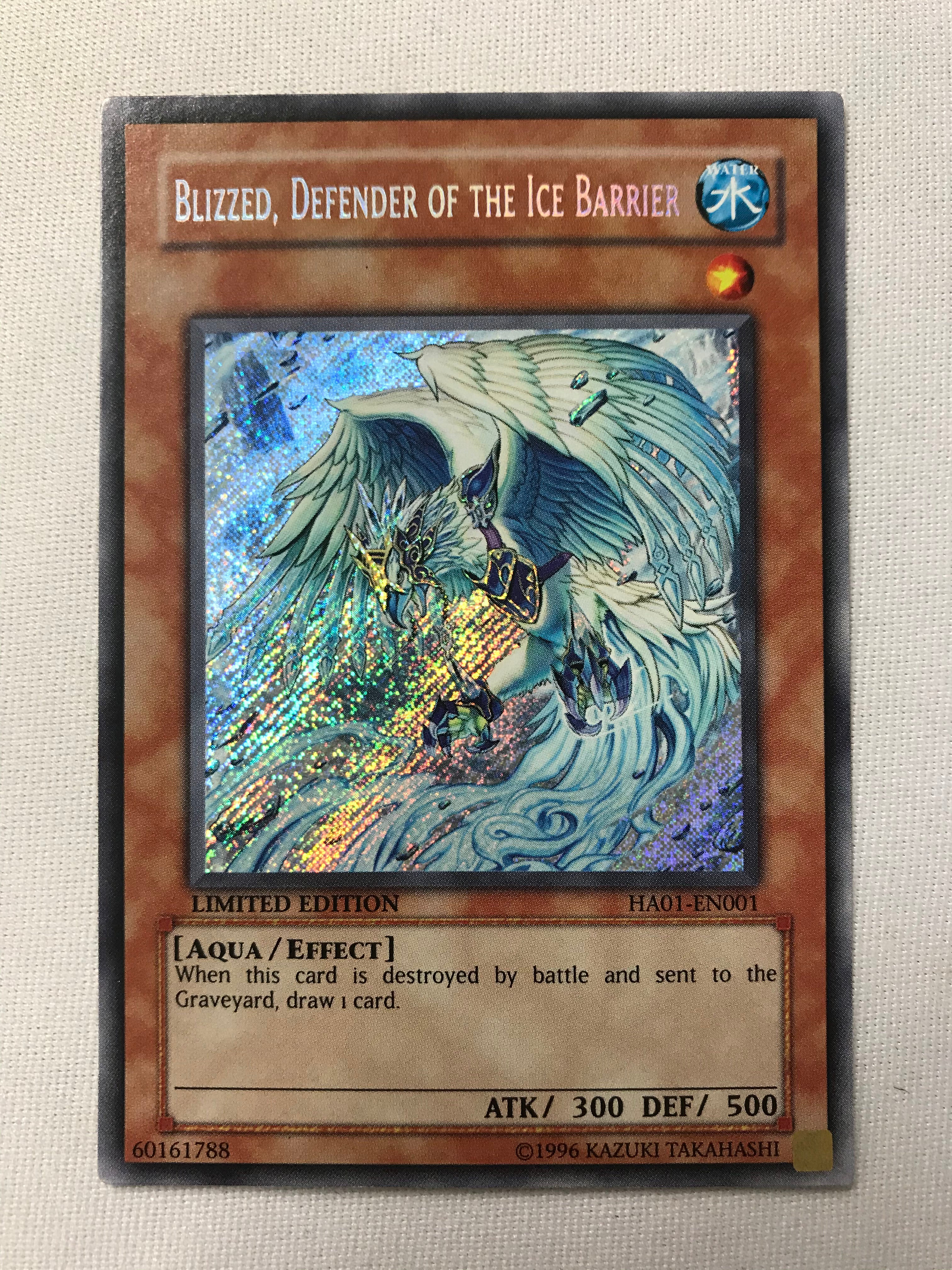 Yugioh Blizzed, Defender of the Ice Barrier HA01-EN001 Secret Rare Lim