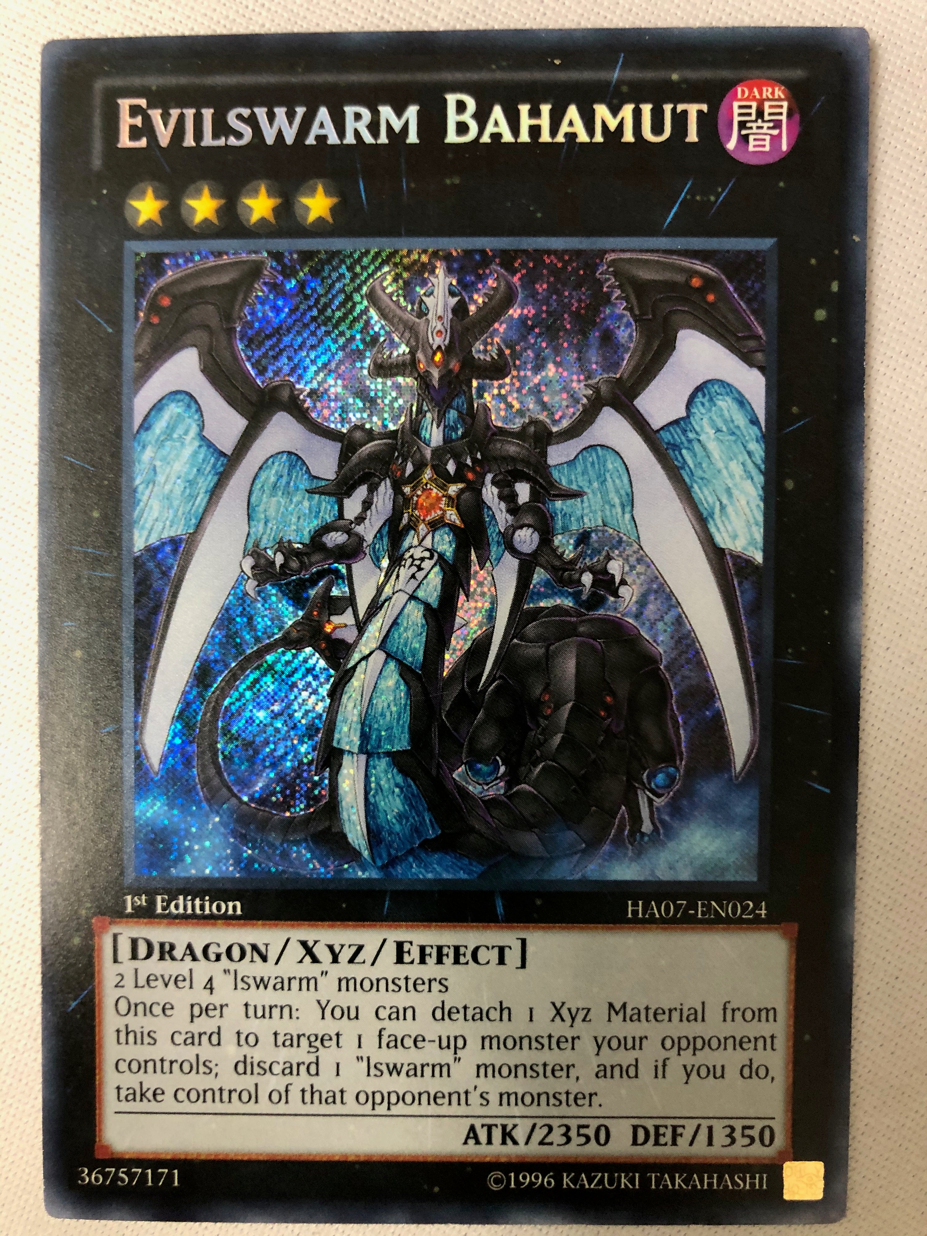 Yugioh Evilswarm Bahamut HA07-EN024 1st Edition Secret Rare NM