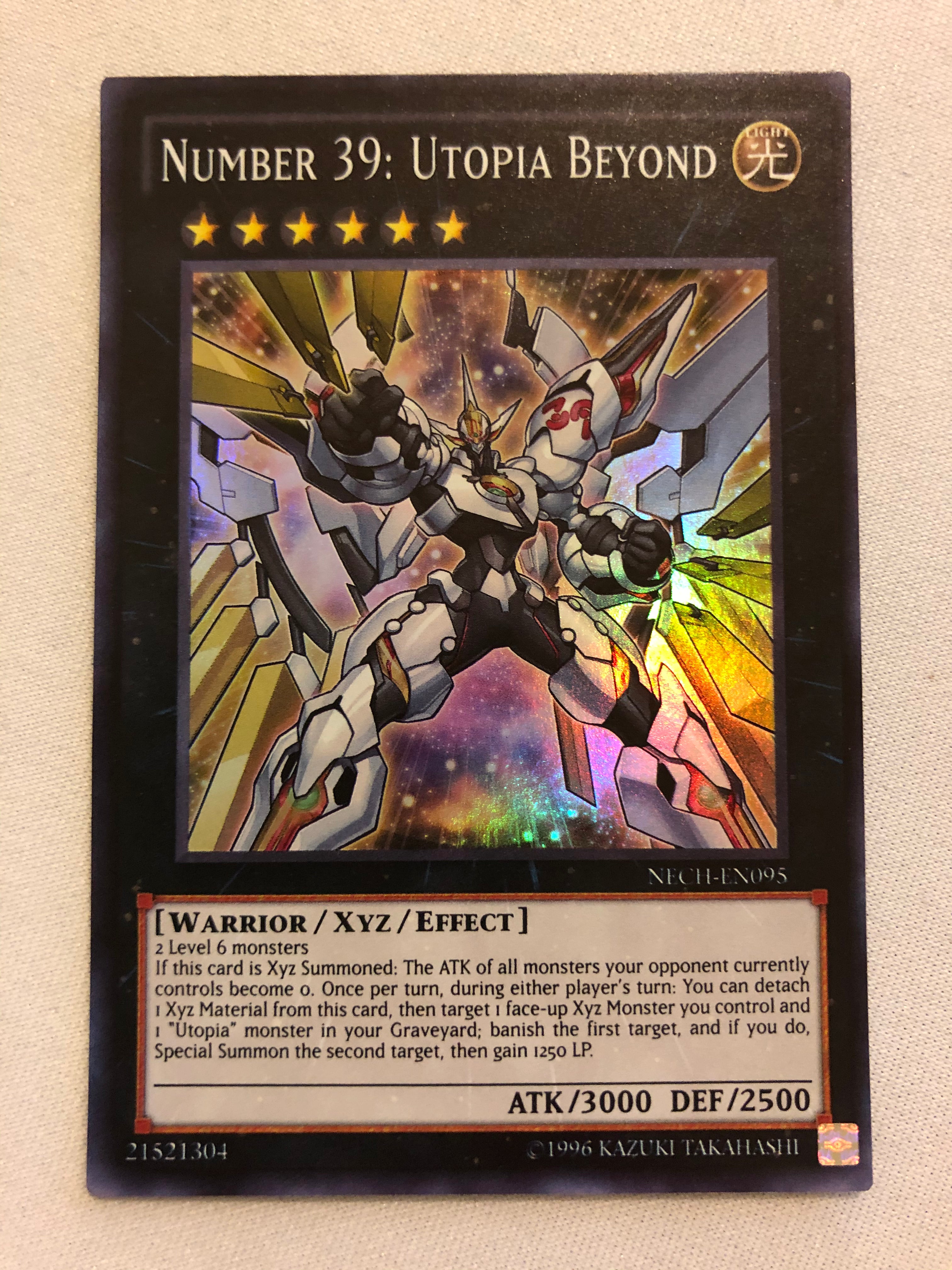 Yugioh Number 39: Utopia Beyond NECH-EN095 Super Rare Near Mint Yugioh Number 39: Utopia Beyond NECH-EN095 Super Rare Near Mint