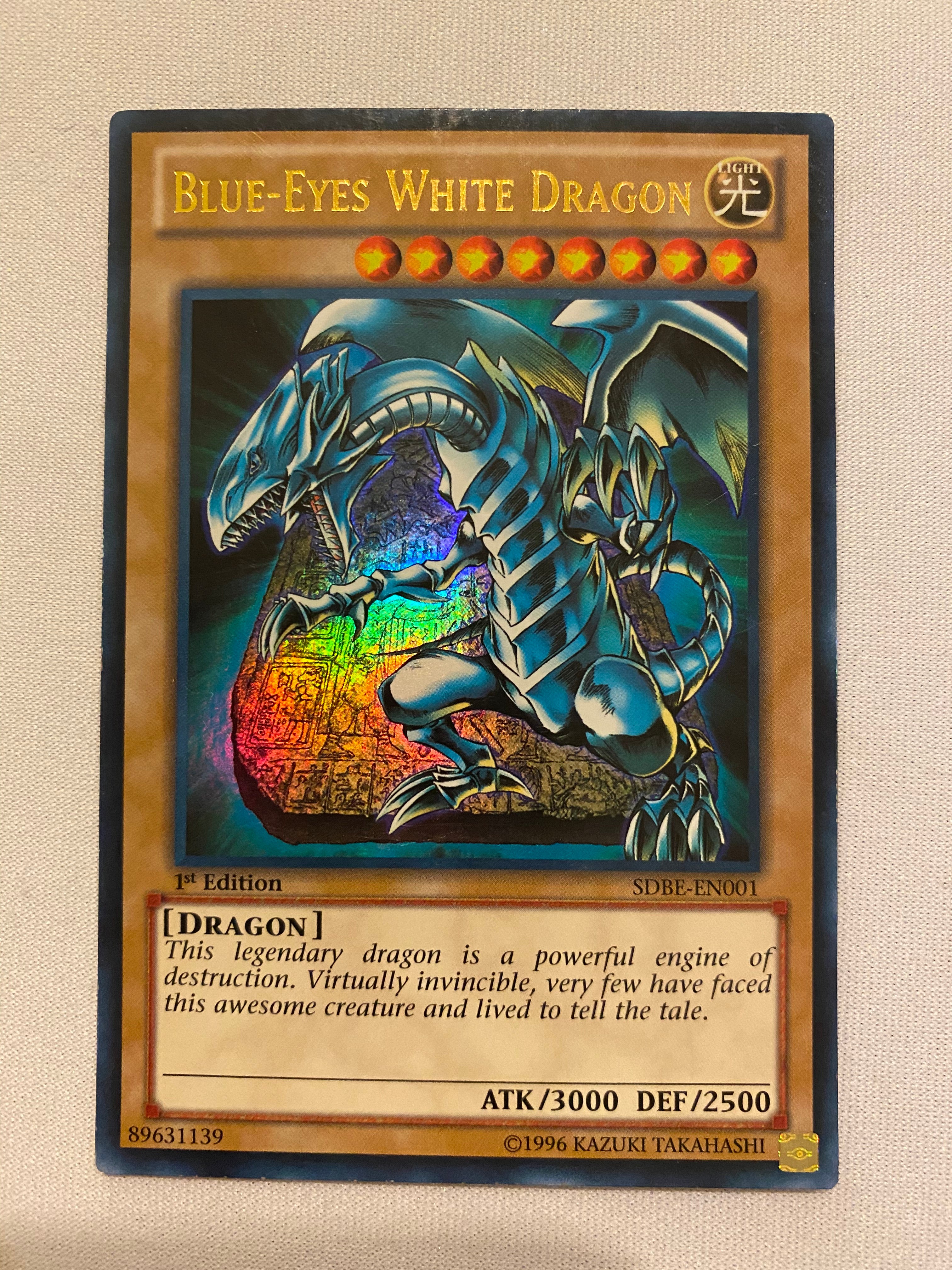 Yugioh Blue-Eyes White Dragon - SDBE-EN001 1st Edition Ultra Rare NM Yugioh Blue-Eyes White Dragon - SDBE-EN001 1st Edition Ultra Rare NM