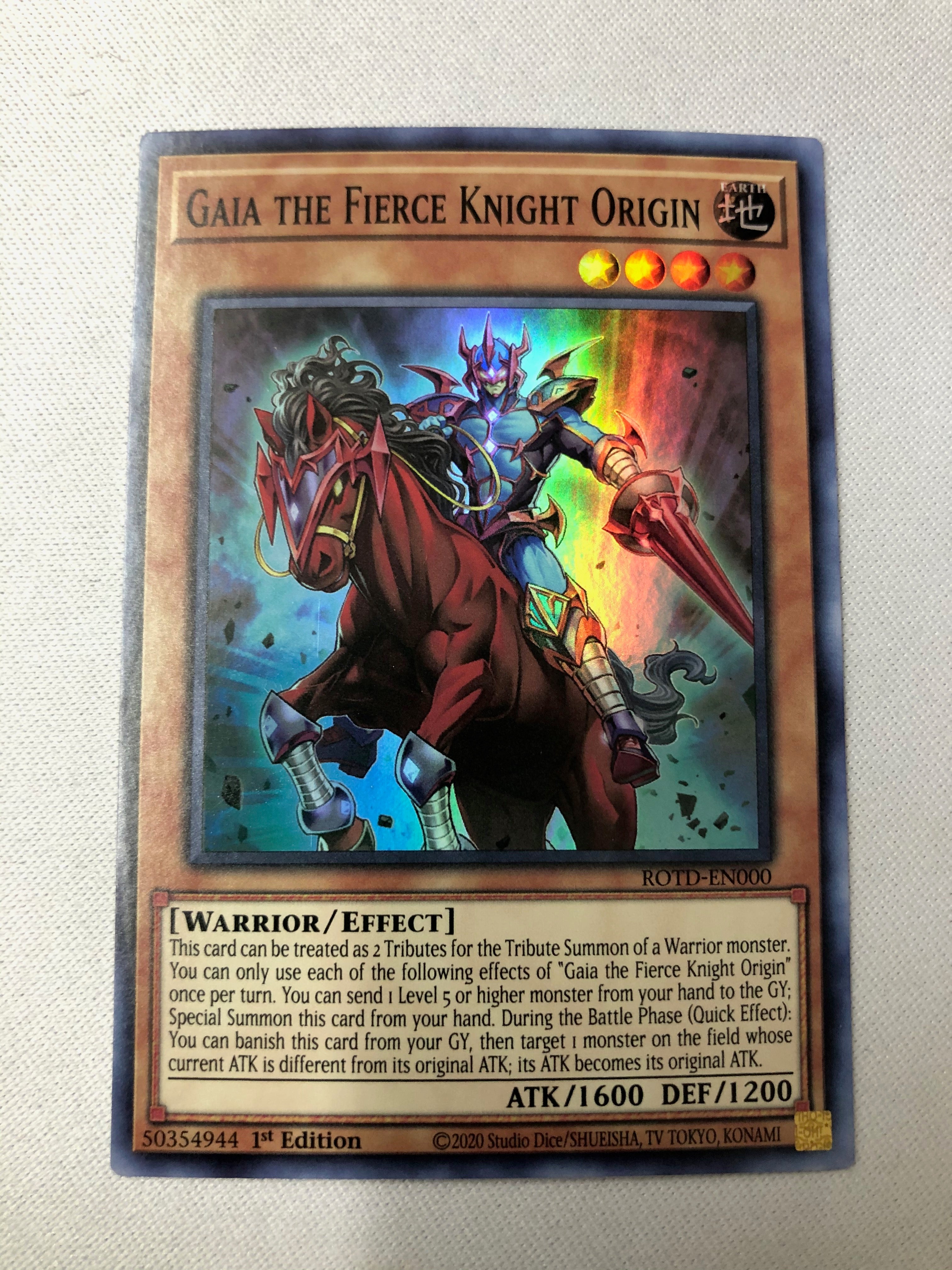 YuGiOh Gaia the Fierce Knight Origin