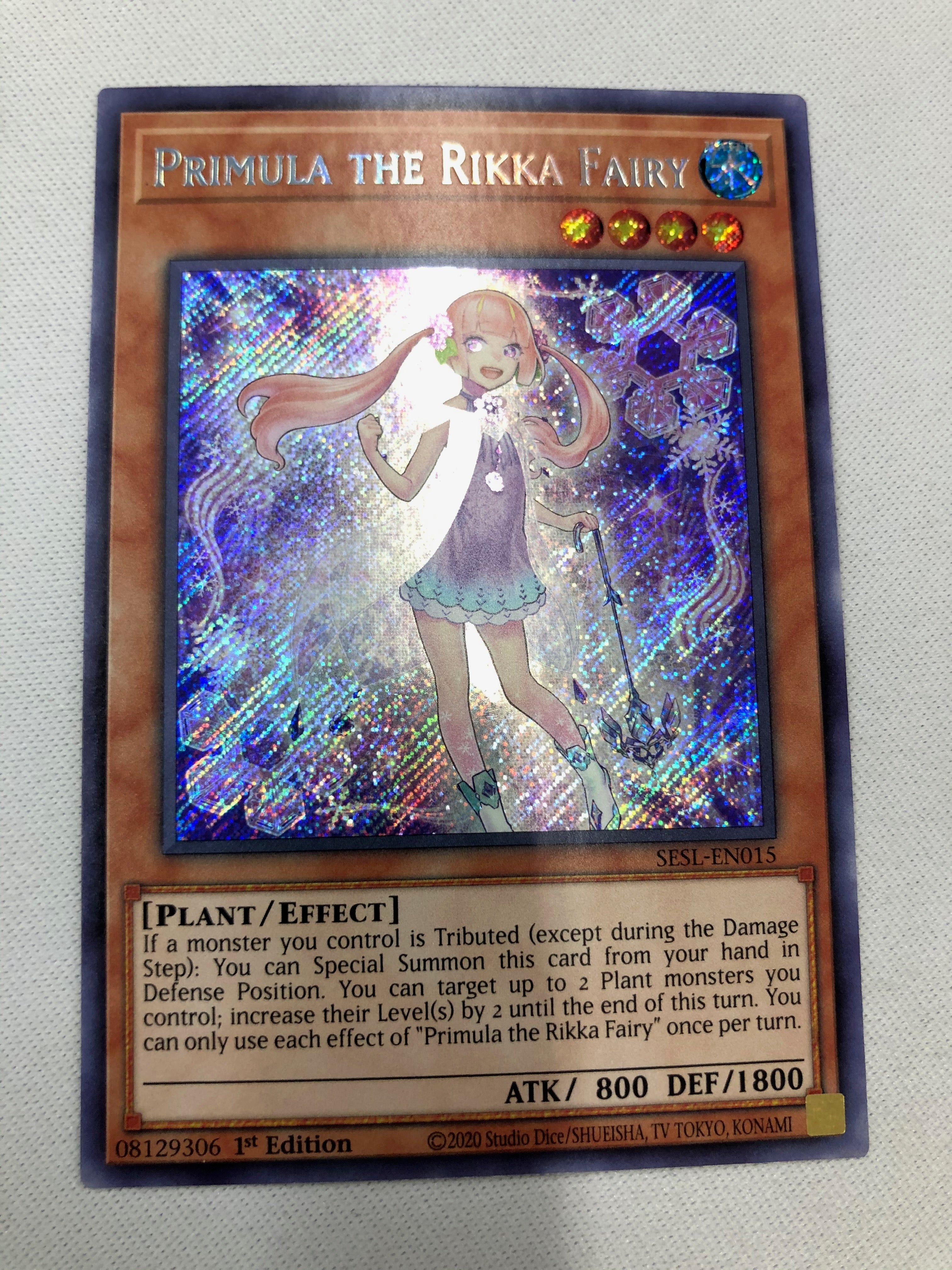 Yugioh Primula the Rikka Fairy SESL-EN015 1st Edition Secret Rare Near