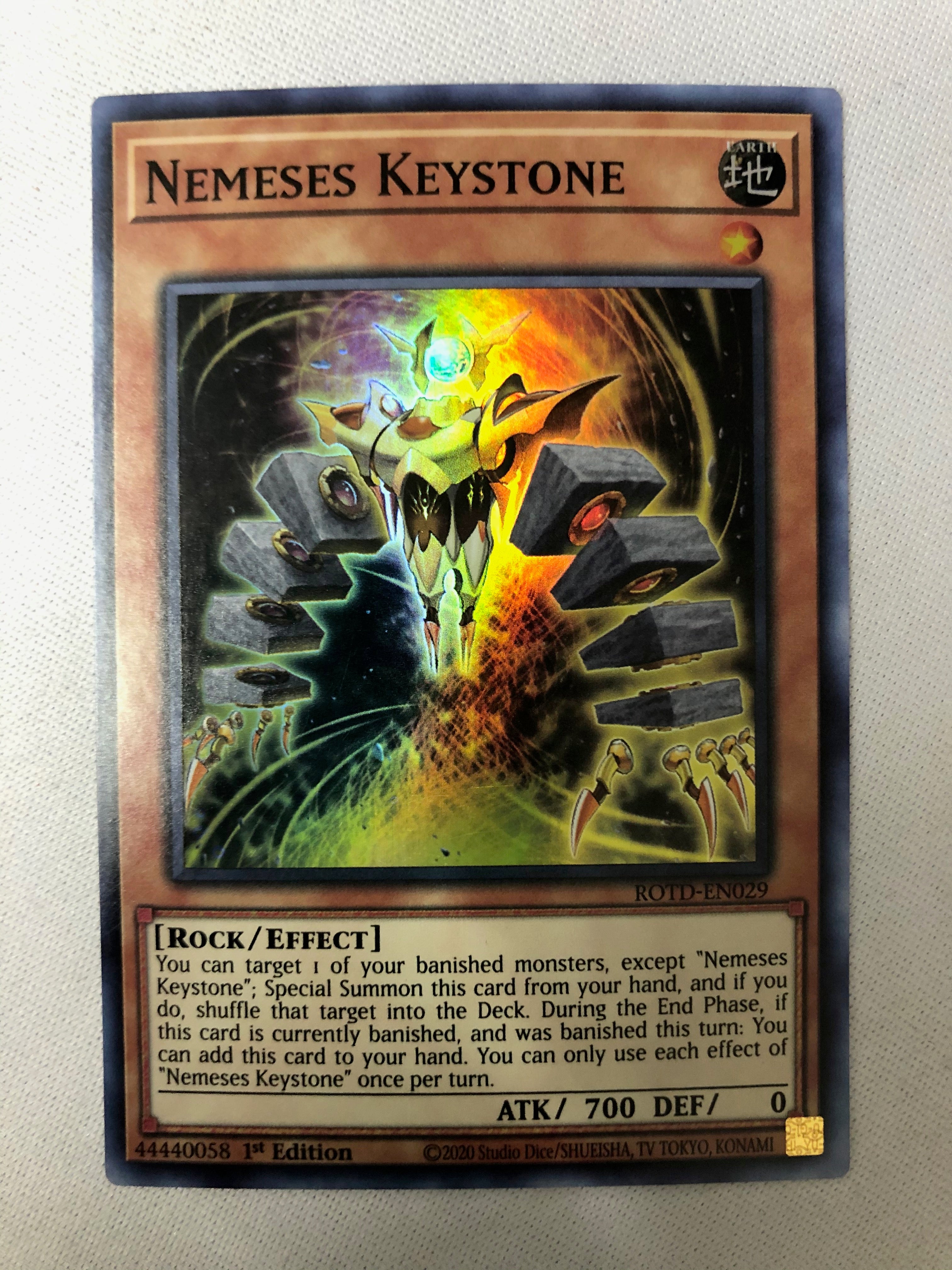 Yugioh Nemeses Keystone ROTD-EN029 1st Edition Super Rare Near Mint Yugioh Nemeses Keystone ROTD-EN029 1st Edition Super Rare Near Mint