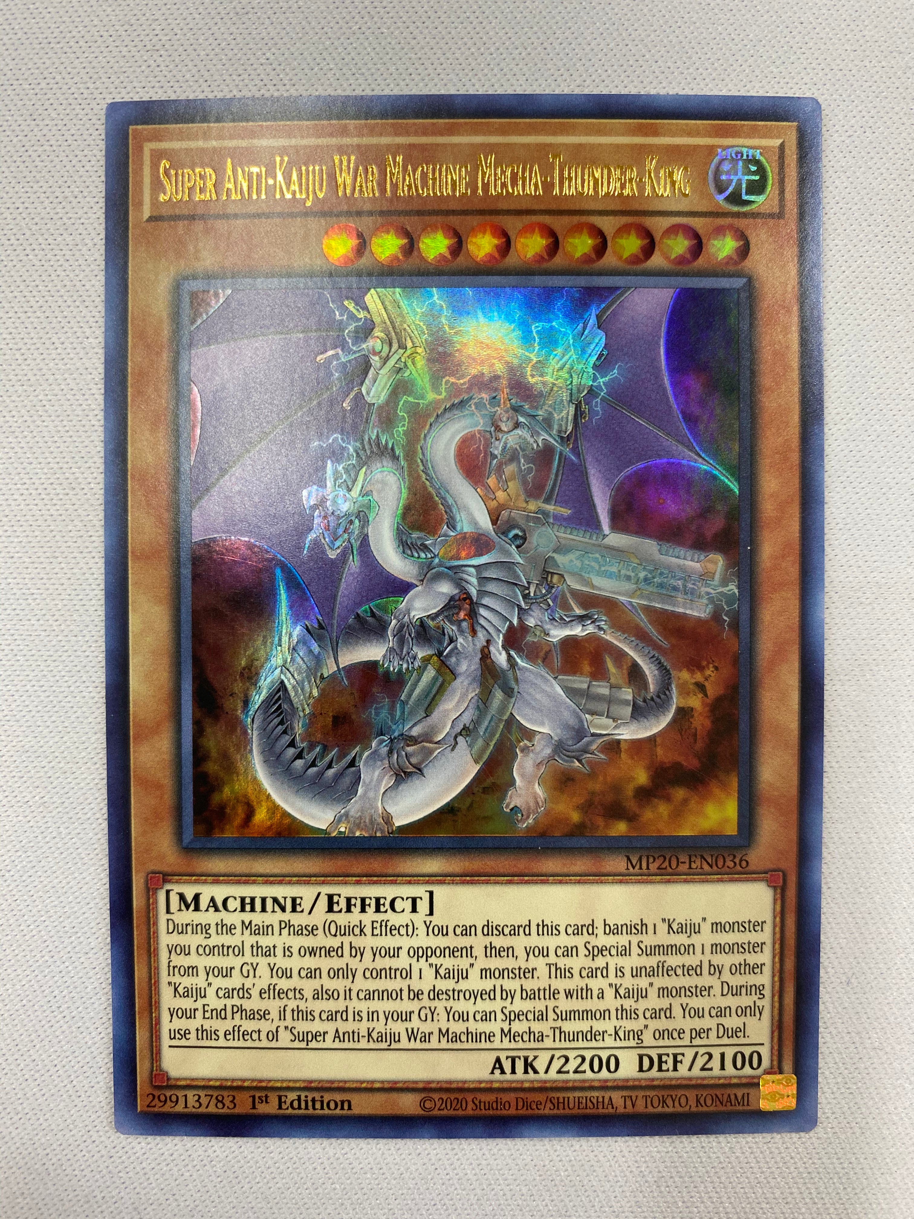 Yugioh Super Anti-Kaiju War Machine Mecha-Thunder-King 1st Ed Ultra Ra