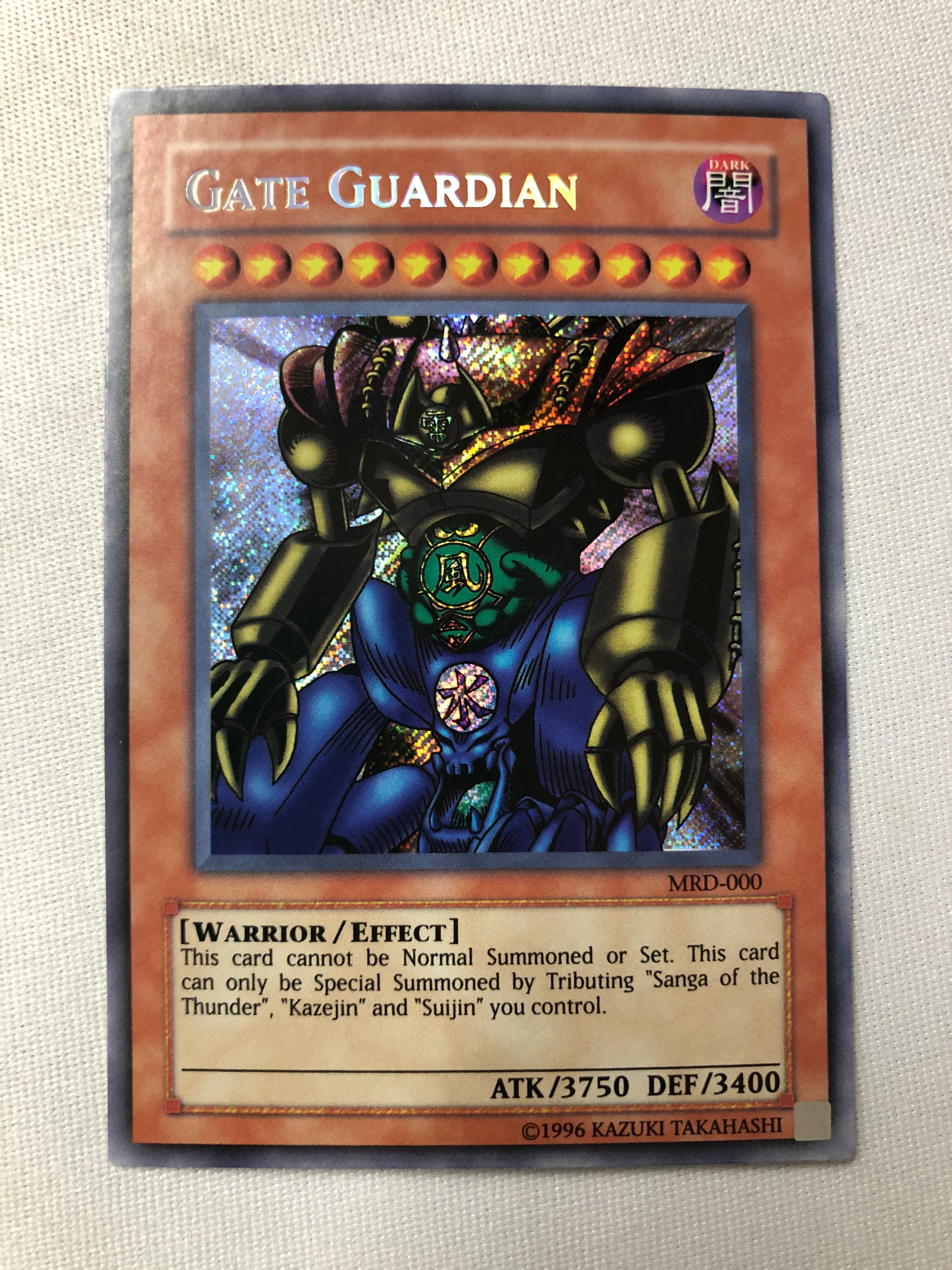 yugioh cards gate guardian Yugioh Gate Guardian MRD-E000 Secret Rare Unlimited Edition Near Mint