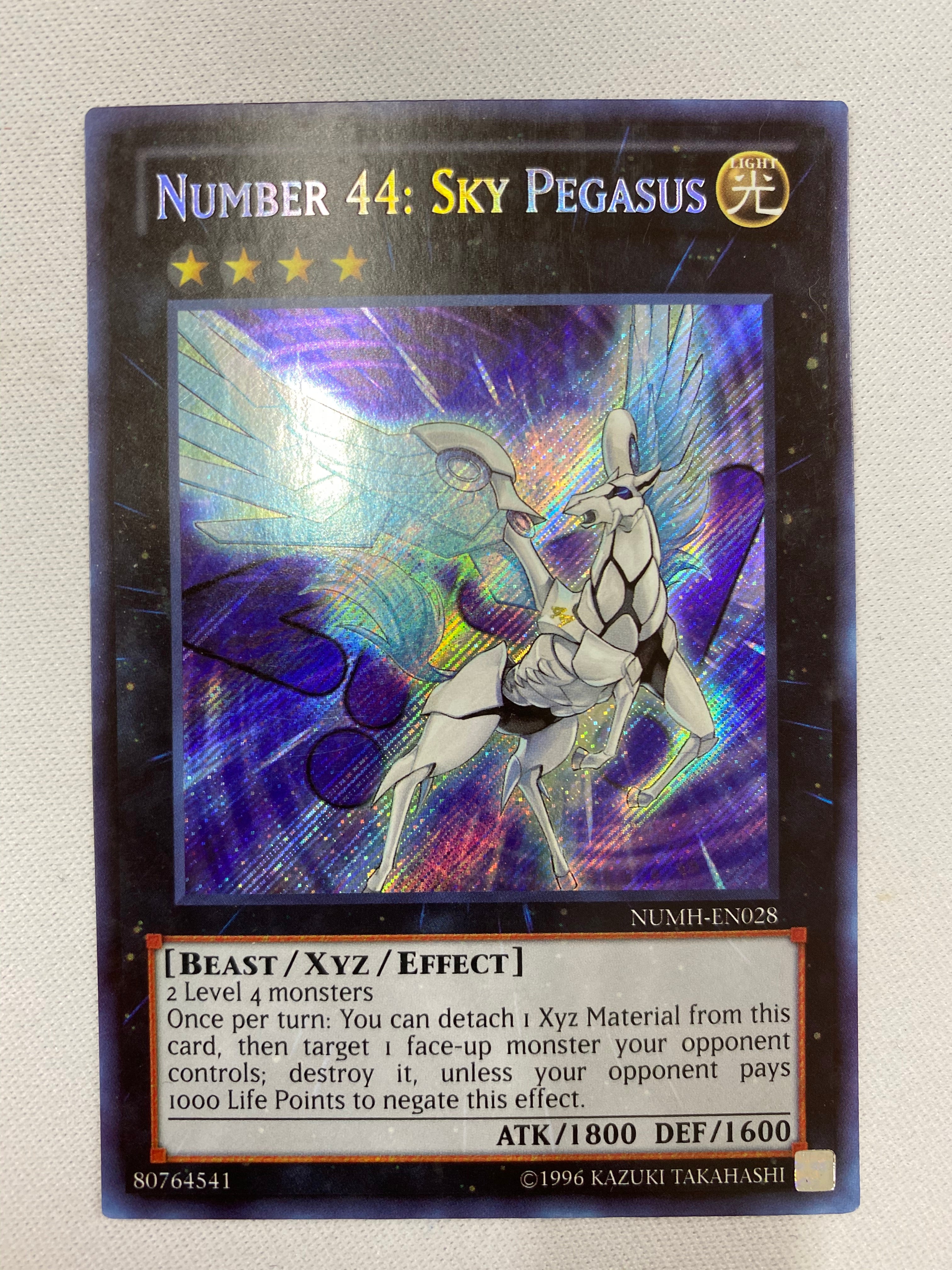 Yugioh Number 44: Sky Pegasus NUMH-EN028 Secret Rare NM