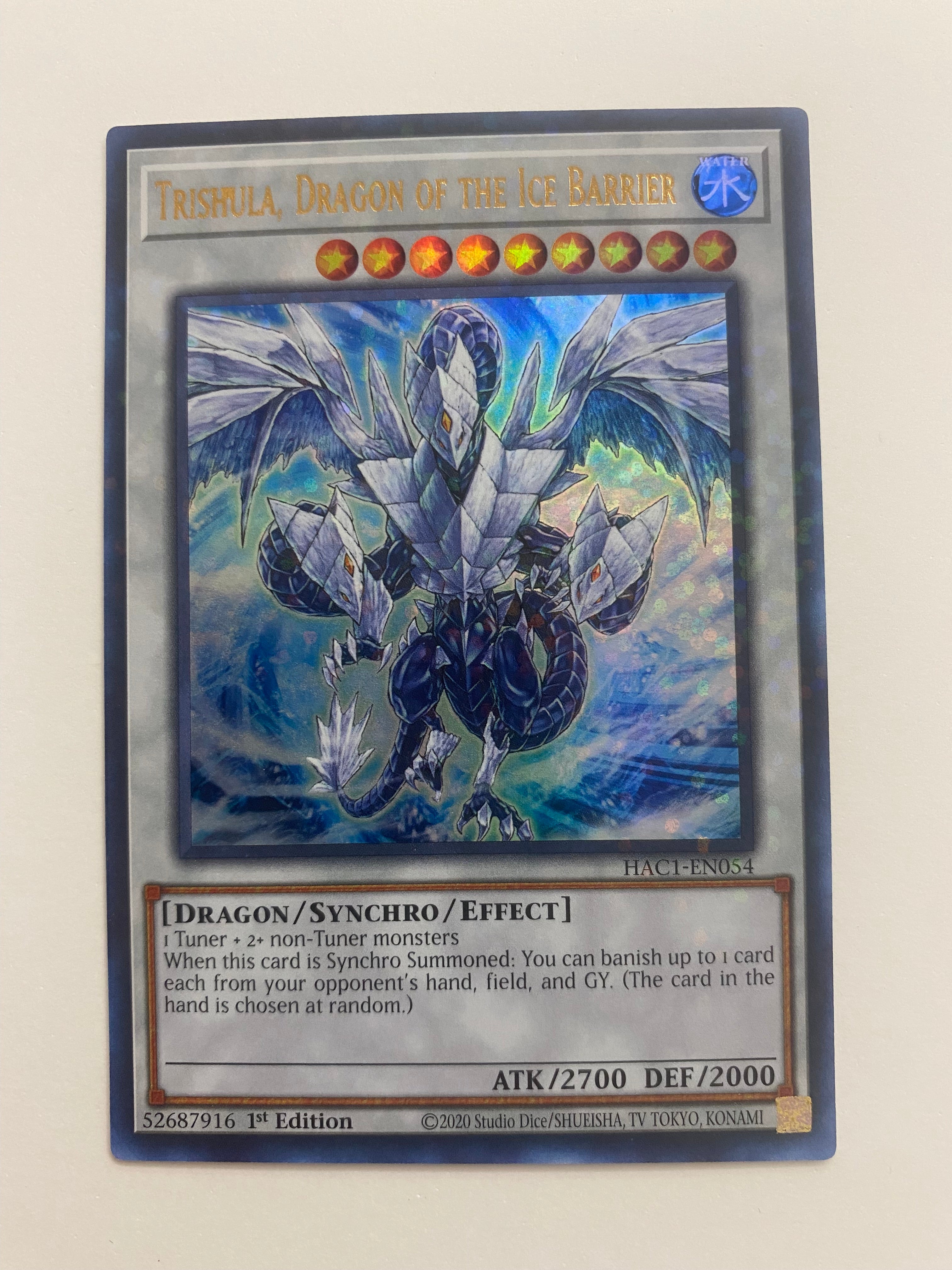 Yugioh Trishula, Dragon of the Ice Barrier HAC1-EN054 Duel Terminal Ul