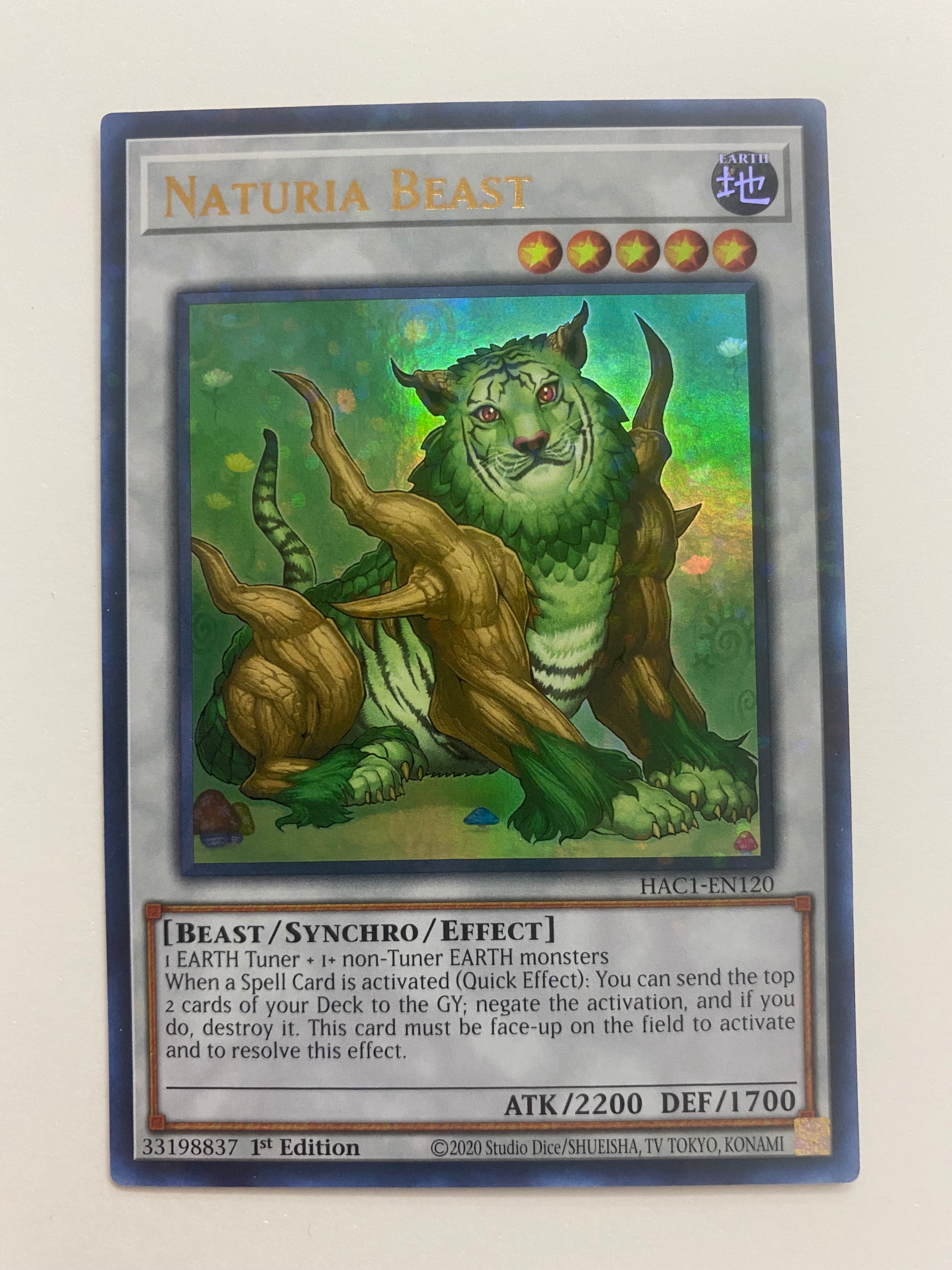 Yugioh Naturia Beast HAC1-EN120 Duel Terminal Ultra Rare 1st Edition N