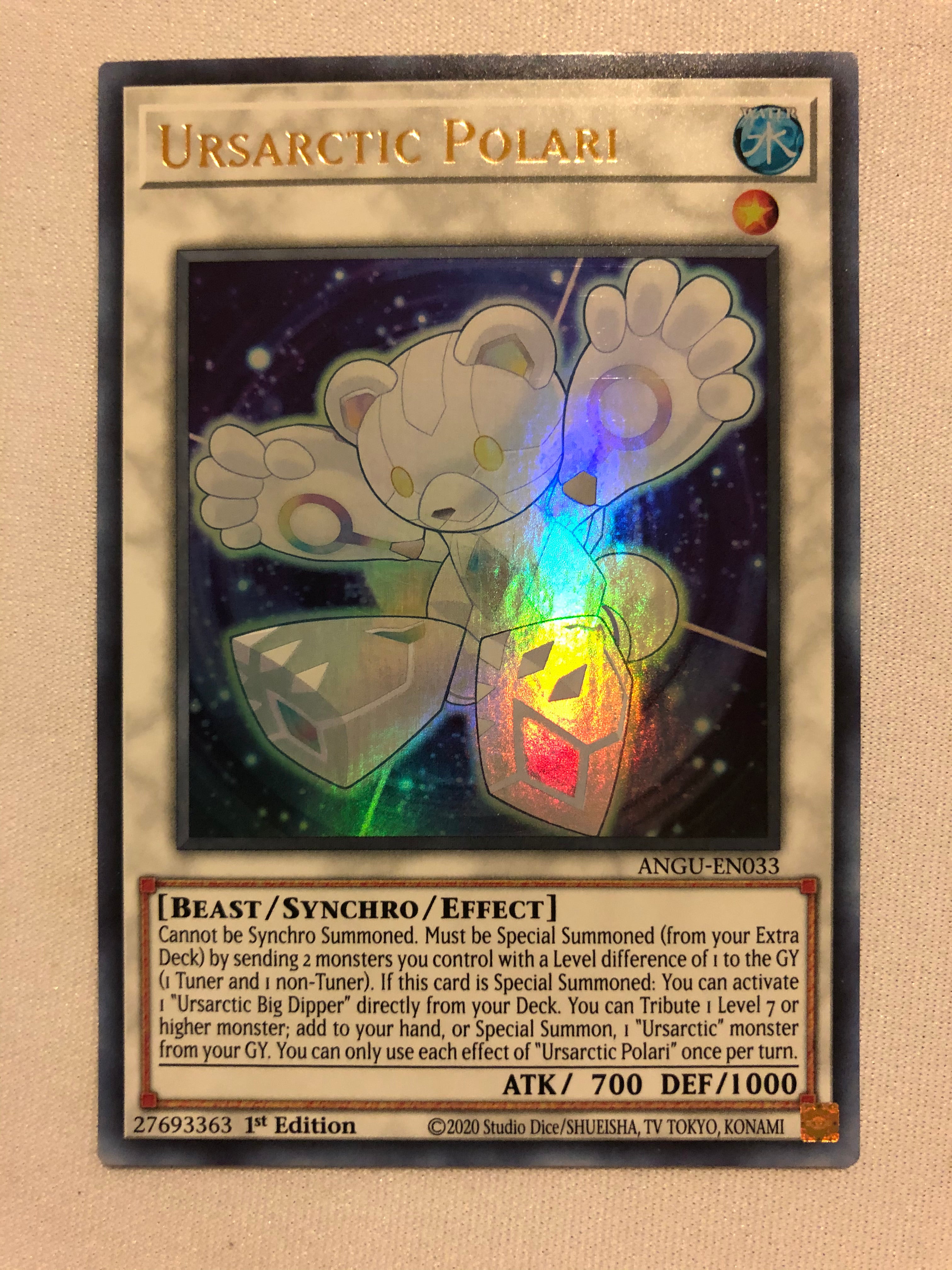 yugioh ursarctic cards Yugioh Ursarctic Polari ANGU-EN033 Ultra Rare 1st Edition Near Mint
