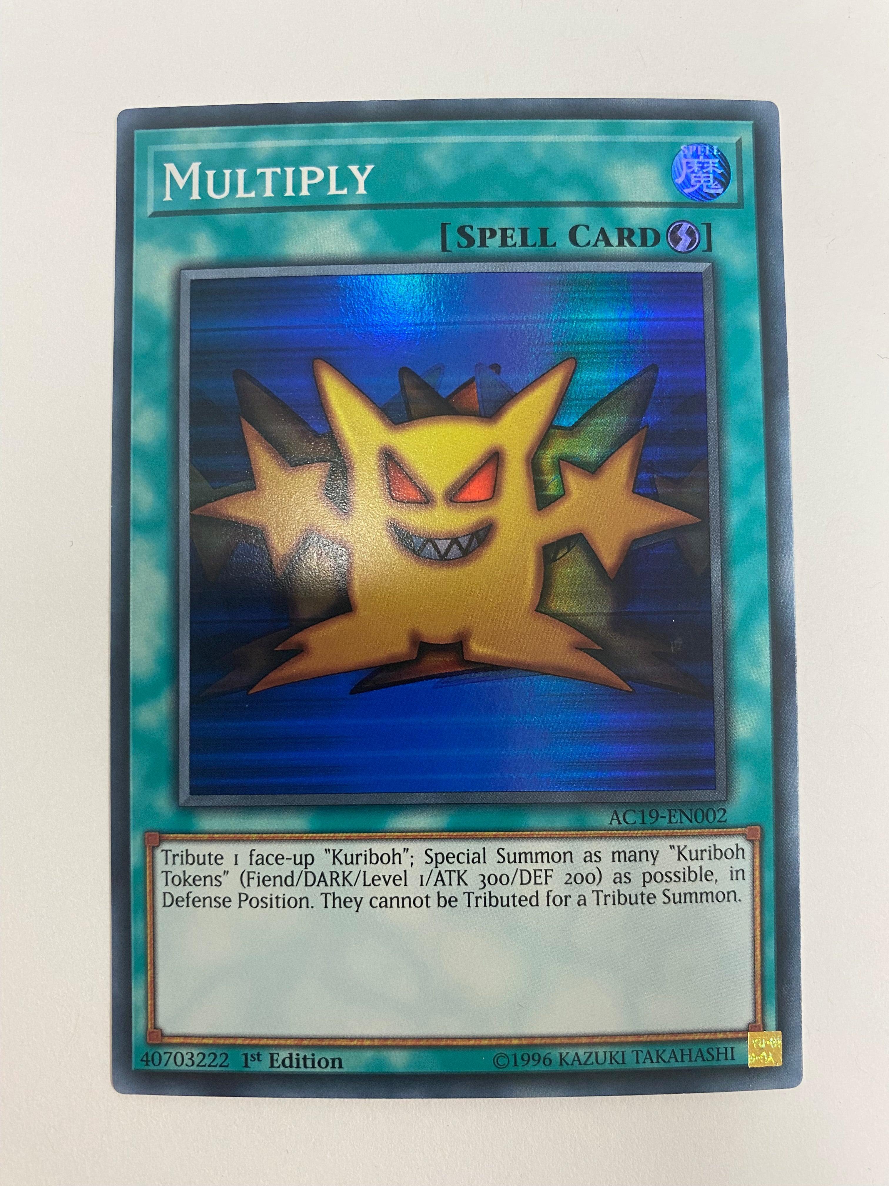 Yugioh Multiply AC19-EN002 Super Rare 1st Edition Near Mint Yugioh Multiply AC19-EN002 Super Rare 1st Edition Near Mint
