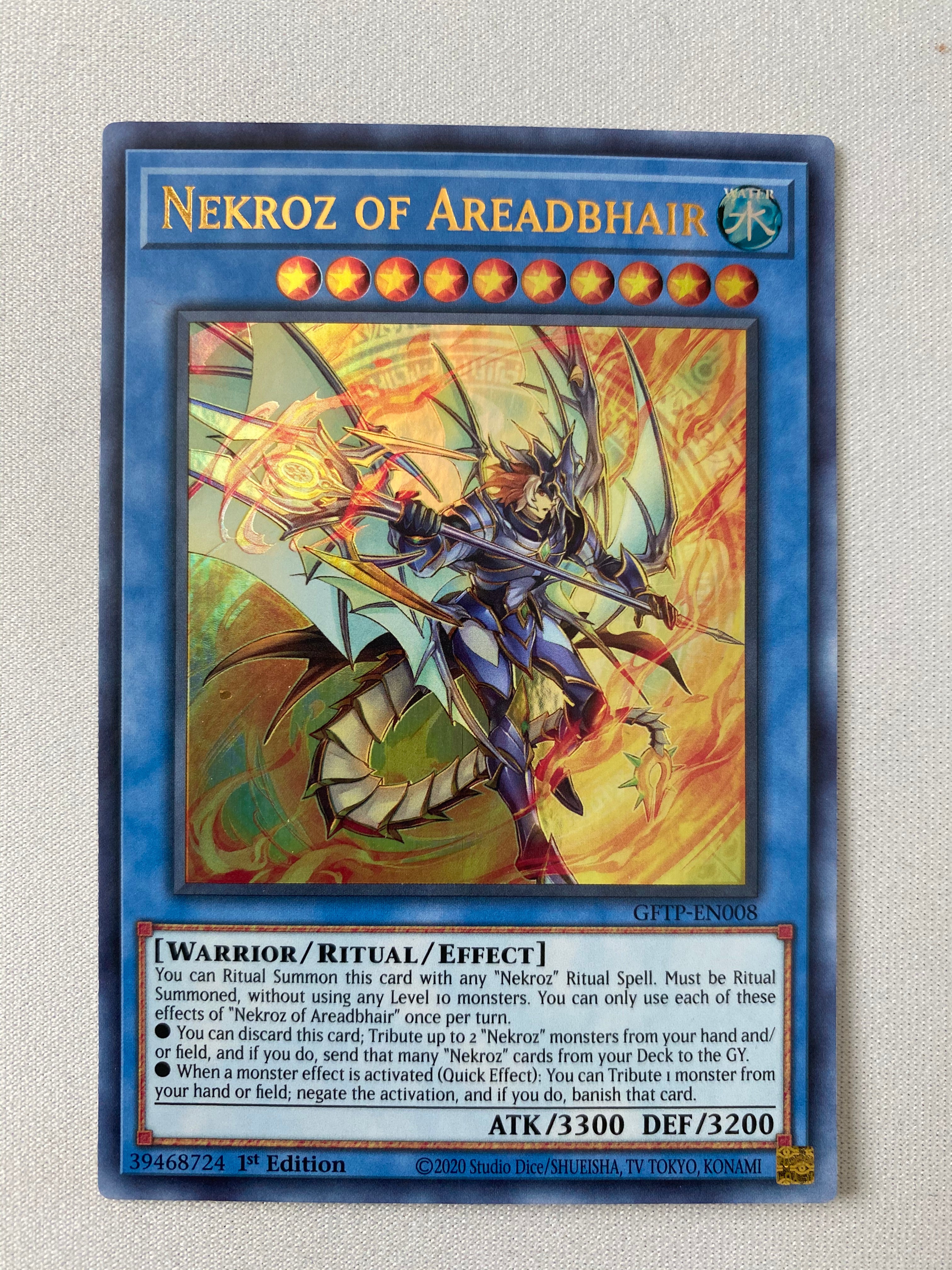 Yugioh Nekroz of Areadbhair GFTP-EN008 1st Edition Ultra Rare NM