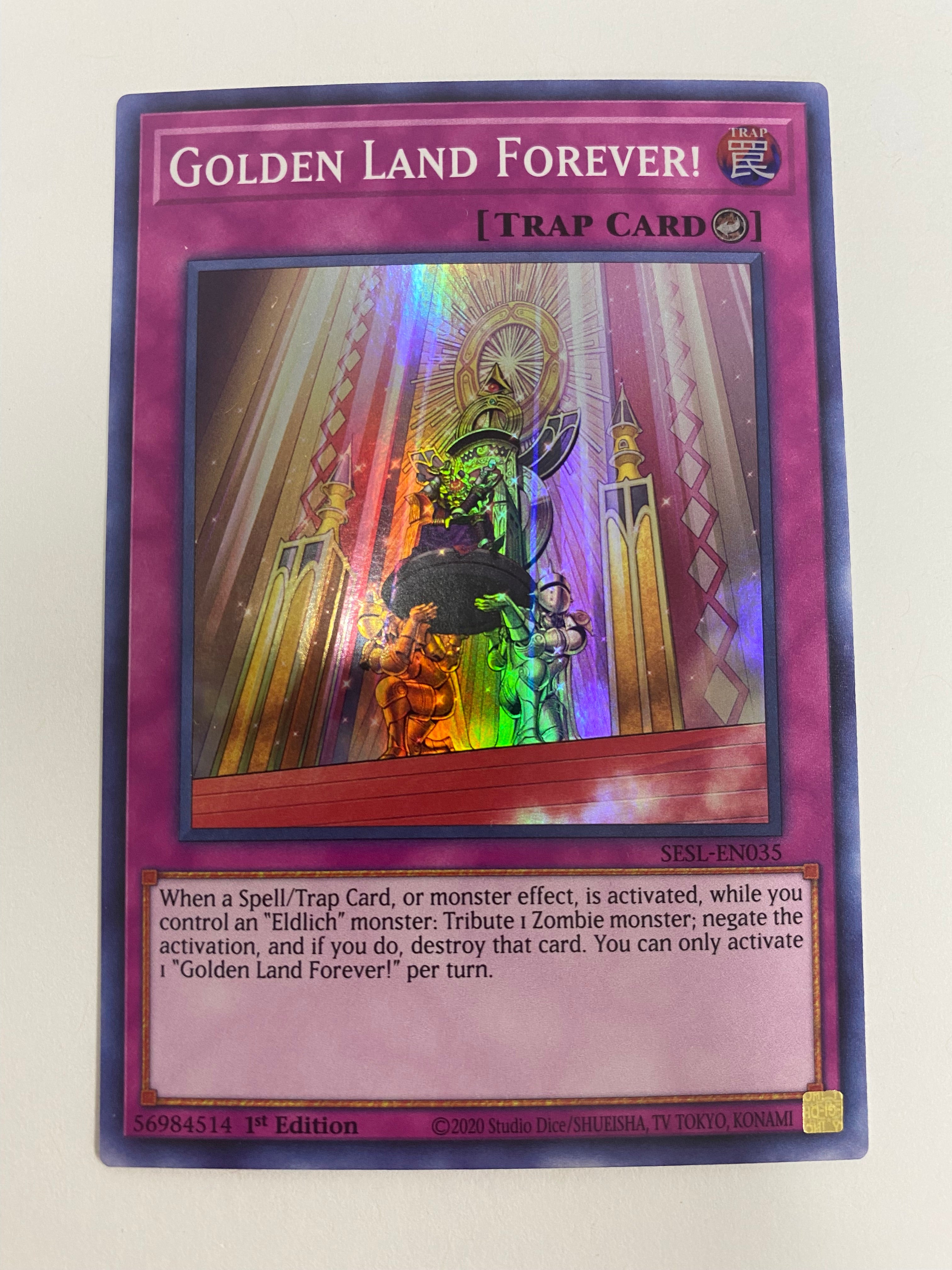 Yugioh Golden Land Forever SESL-EN035 Super Rare 1st Edition Near Mint