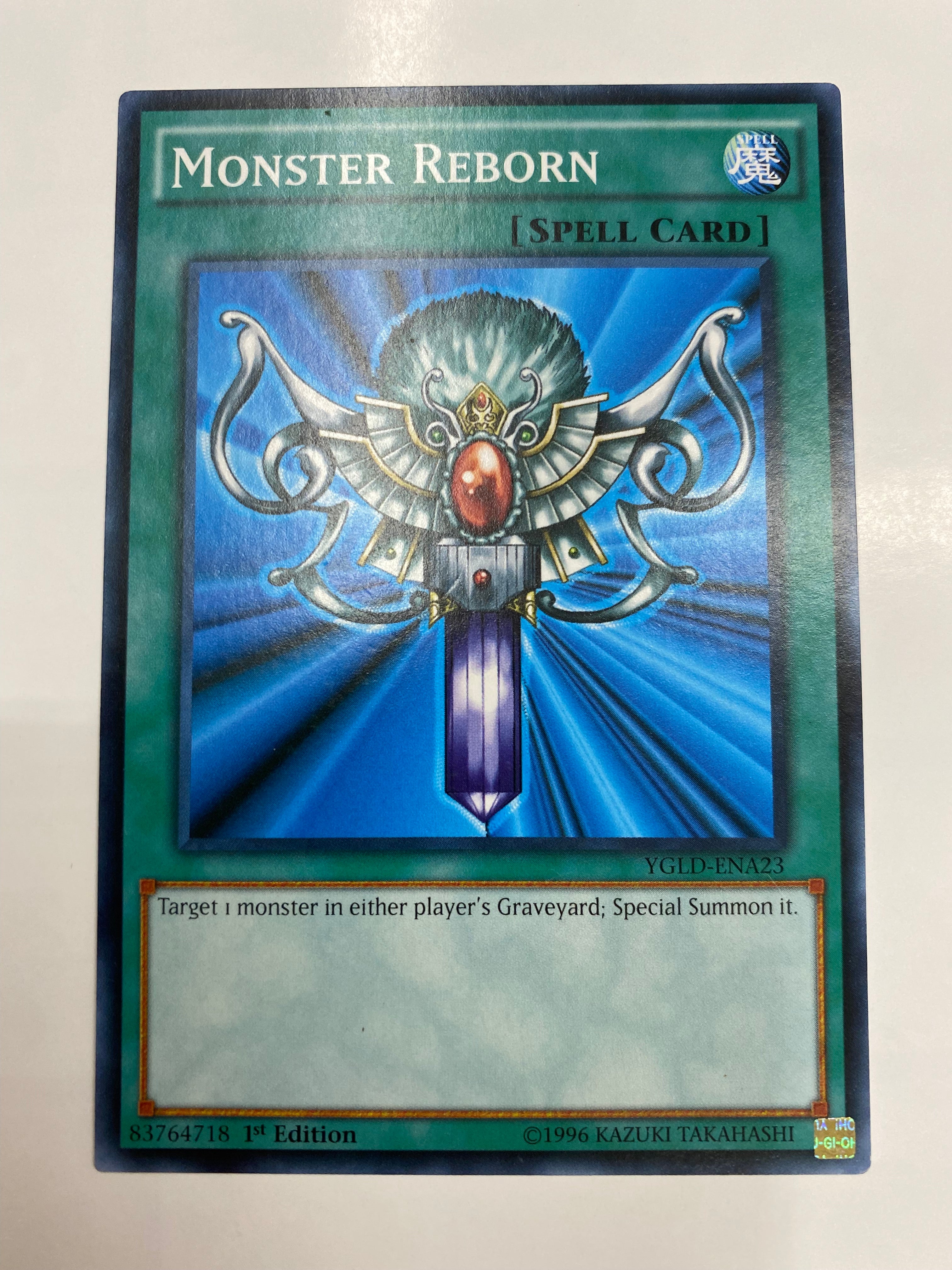 Yugioh Monster Reborn YGLD-ENB16 Common 1st Edition Near Mint