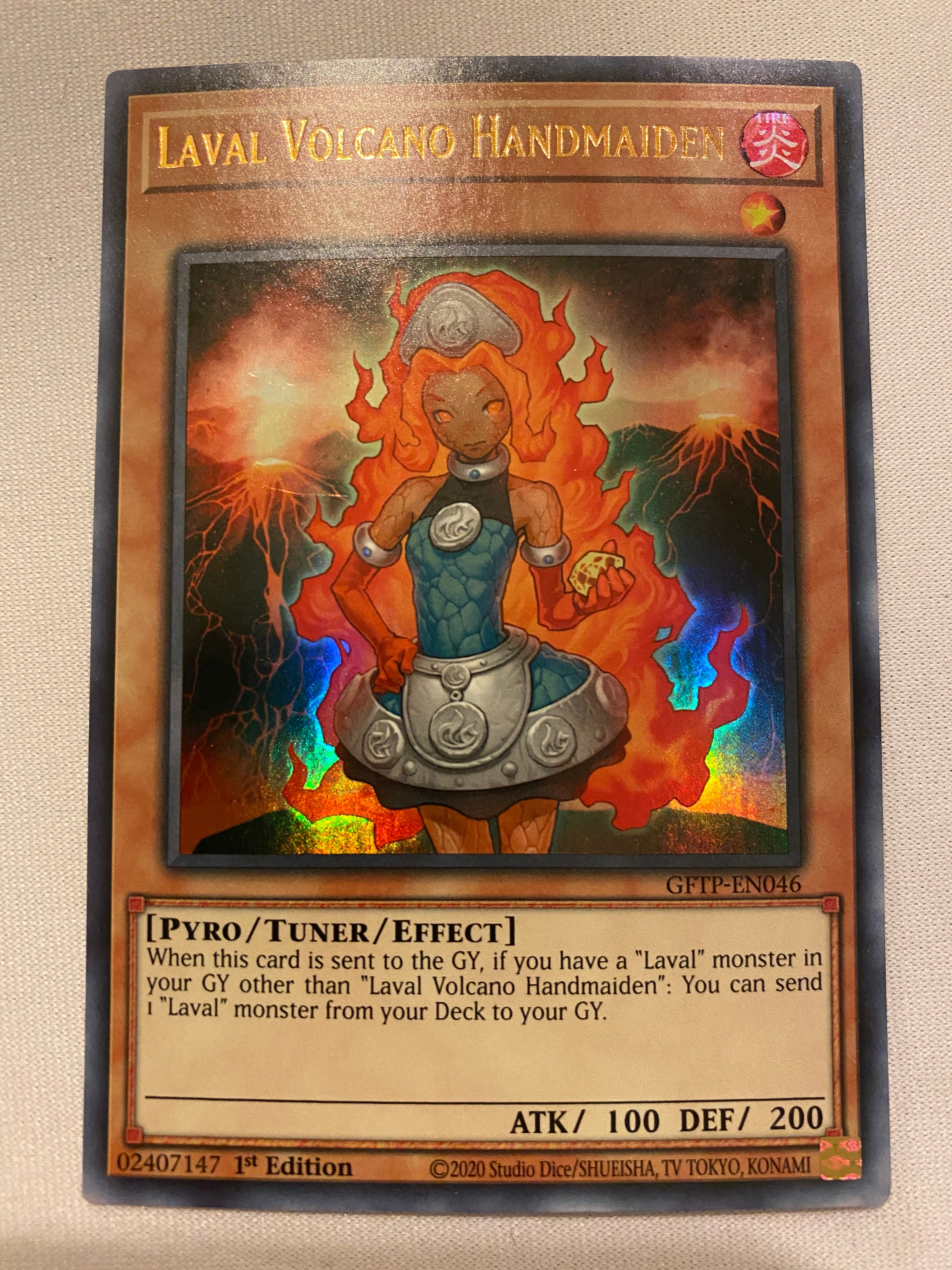 Yugioh Laval Volcano Handmaiden GFTP-EN046 Ultra Rare 1st Edition NM Yugioh Laval Volcano Handmaiden GFTP-EN046 Ultra Rare 1st Edition NM