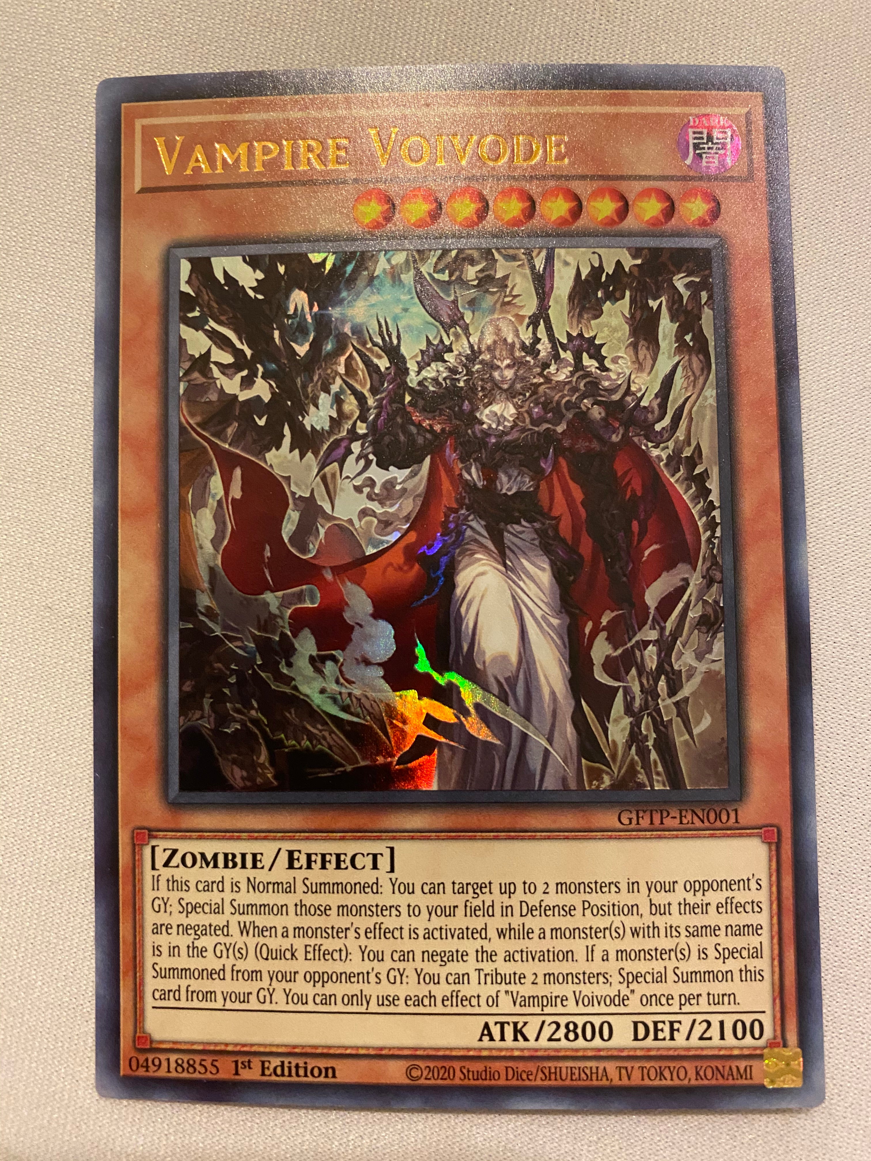 vampire yugioh card Yugioh Vampire Voivode GFTP-EN001 Ultra Rare 1st Edition NM