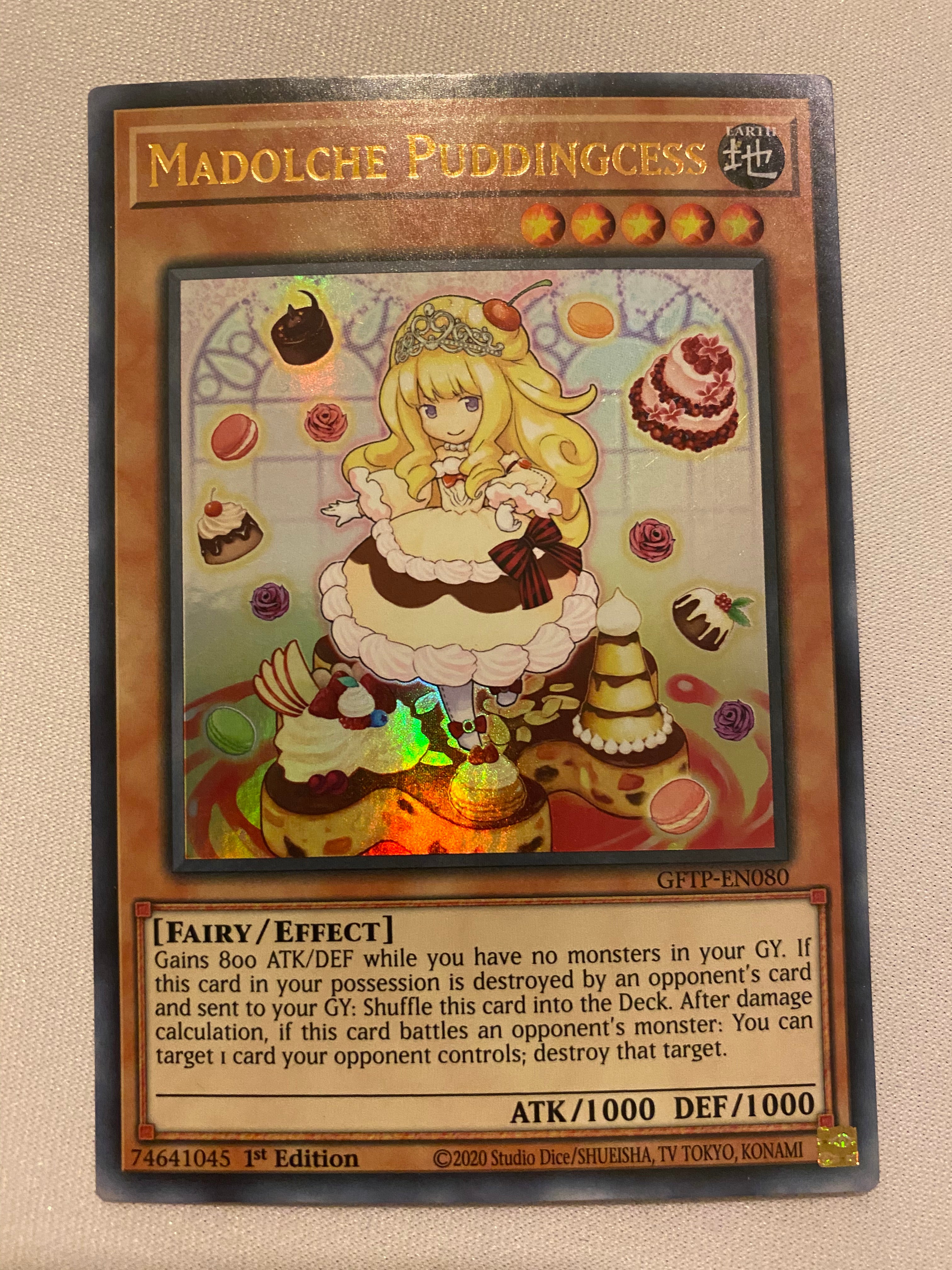 Yugioh Madolche Puddingcess GFTP-EN080 Ultra Rare 1st Edition NM Yugioh Madolche Puddingcess GFTP-EN080 Ultra Rare 1st Edition NM