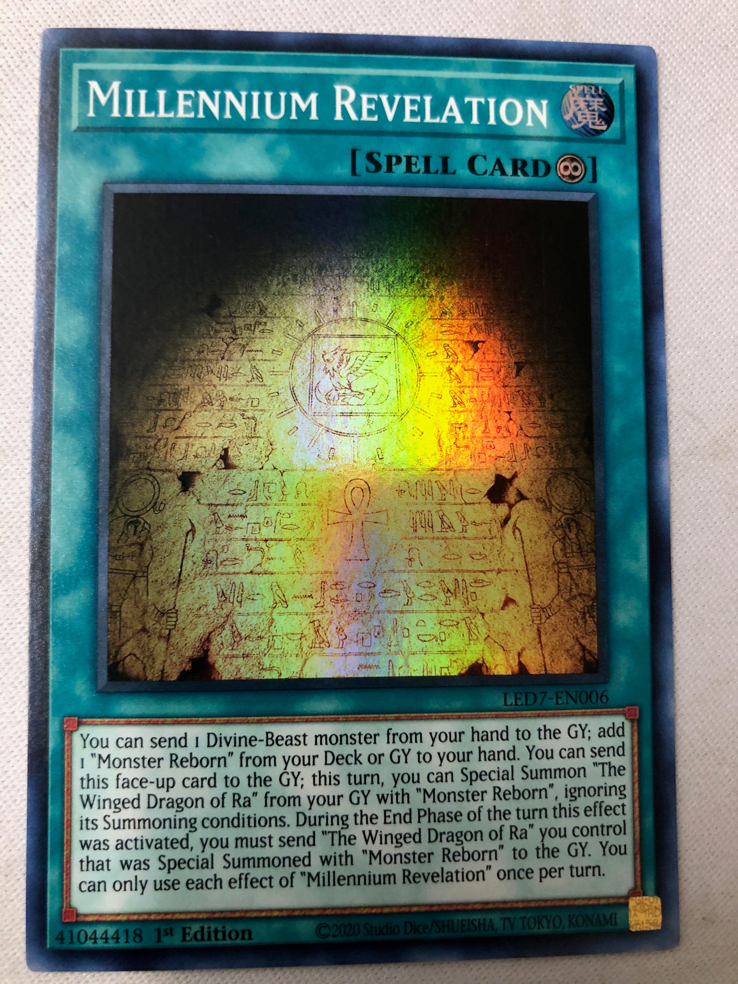 Yugioh Millennium Revelation LED7-EN006 Legendary Duelists: Rage of Ra Yugioh Millennium Revelation LED7-EN006 Legendary Duelists: Rage of Ra