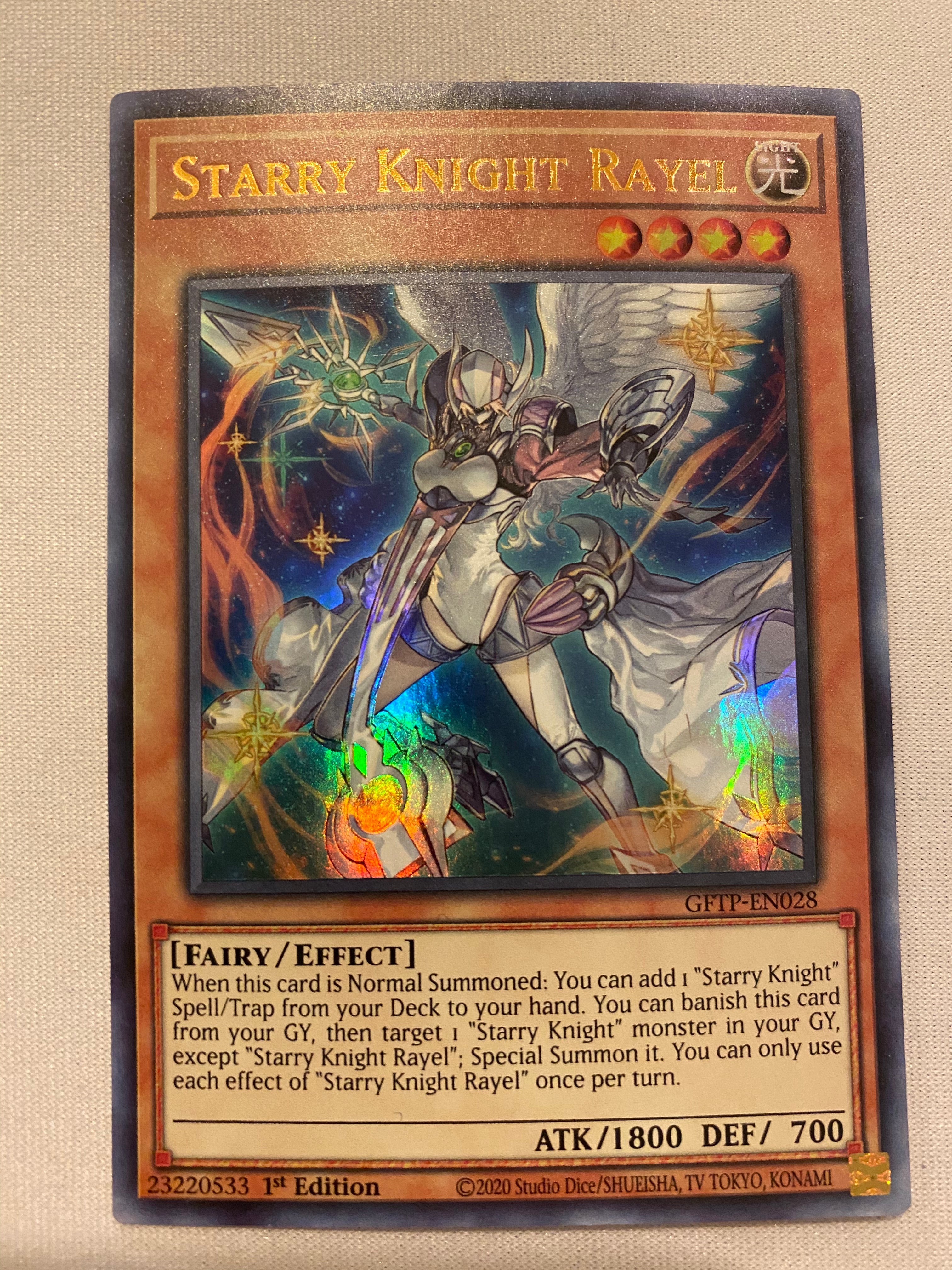 Yugioh Starry Knight Rayel GFTP-EN028 Ultra Rare 1st Edition NM