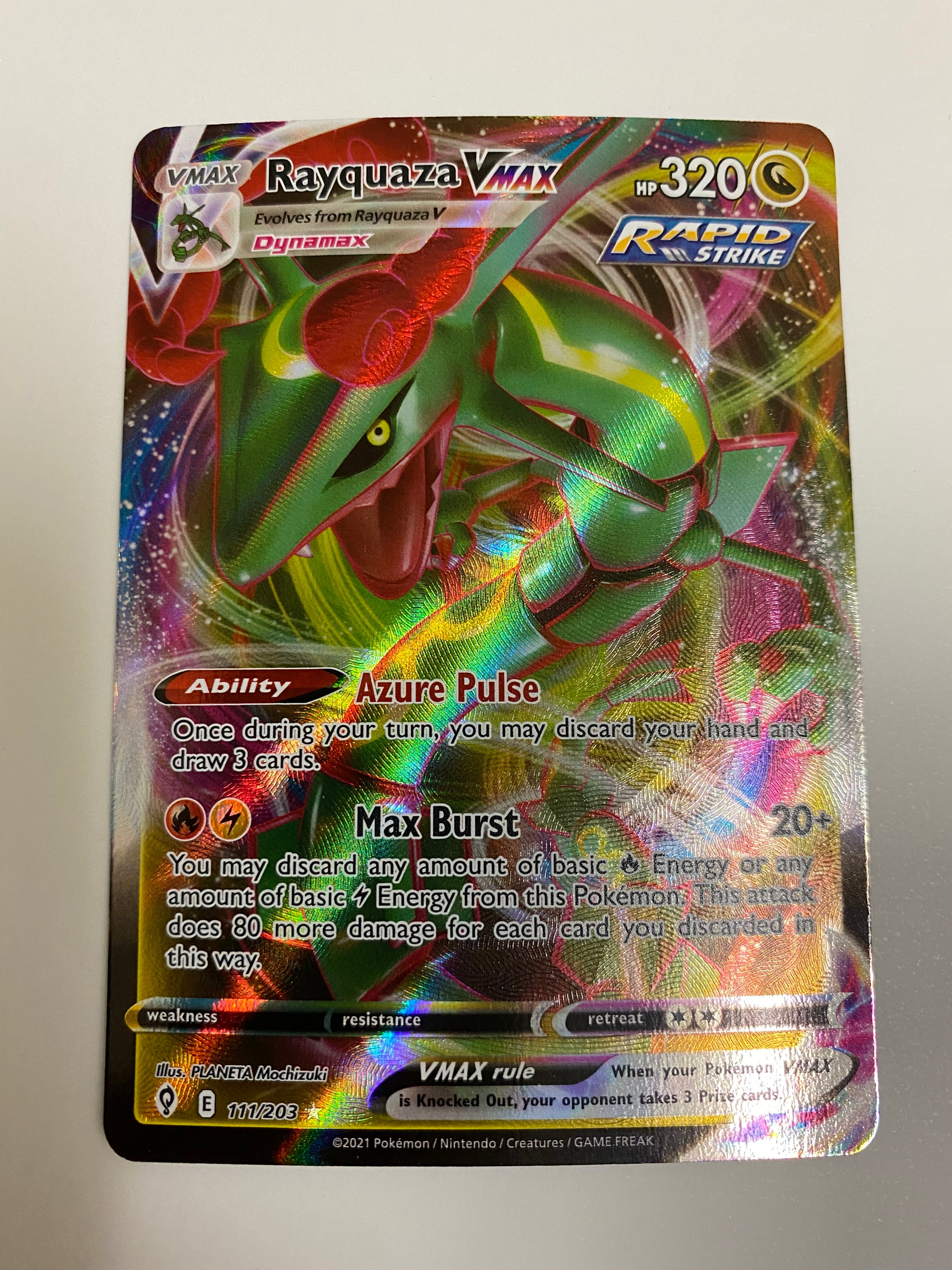 legendary rayquaza pokemon card Rayquaza VMAX