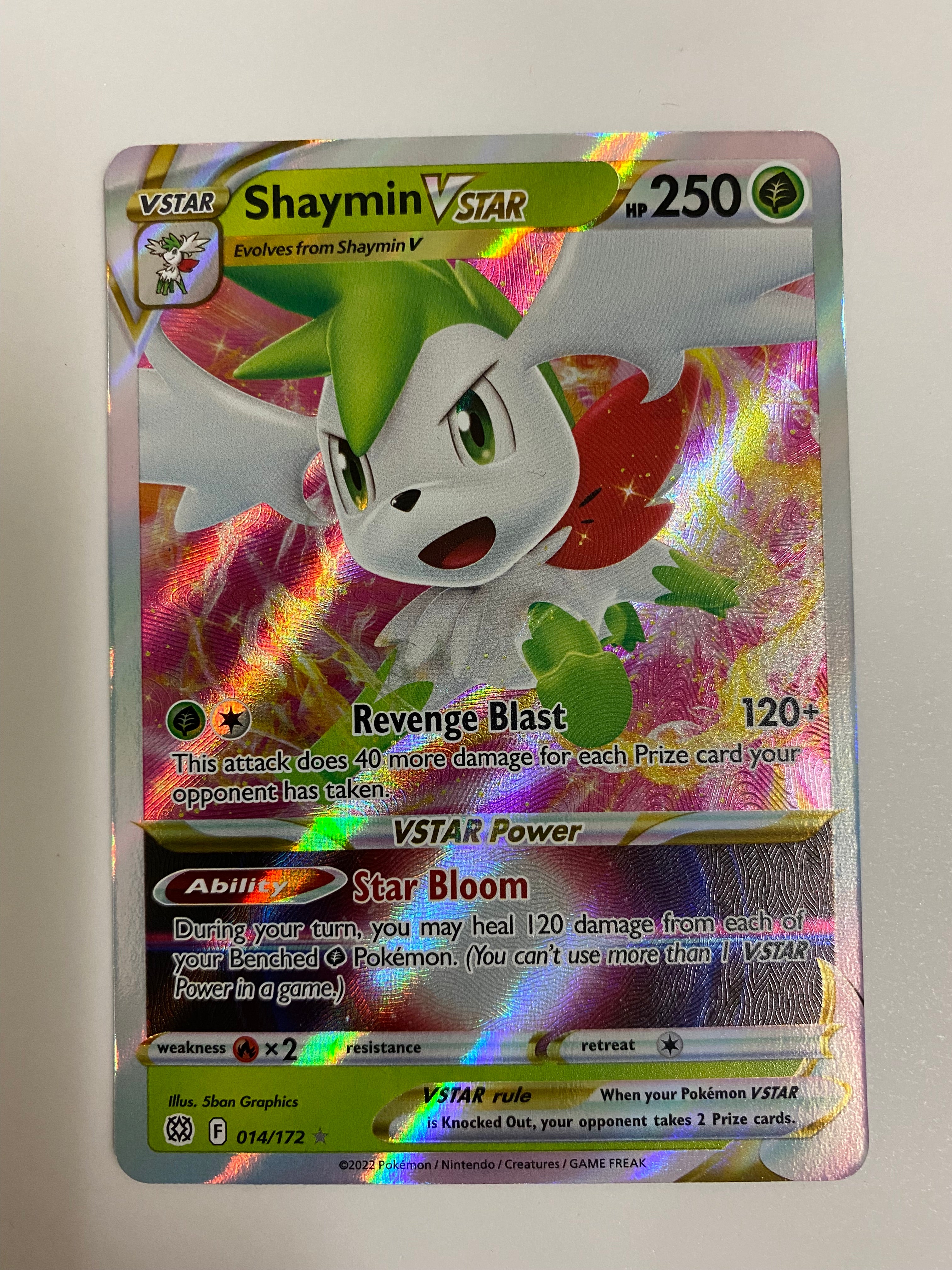 Shaymin V STAR 014/172 Ultra Rare Pokemon Card Brilliant Stars Naer Mi