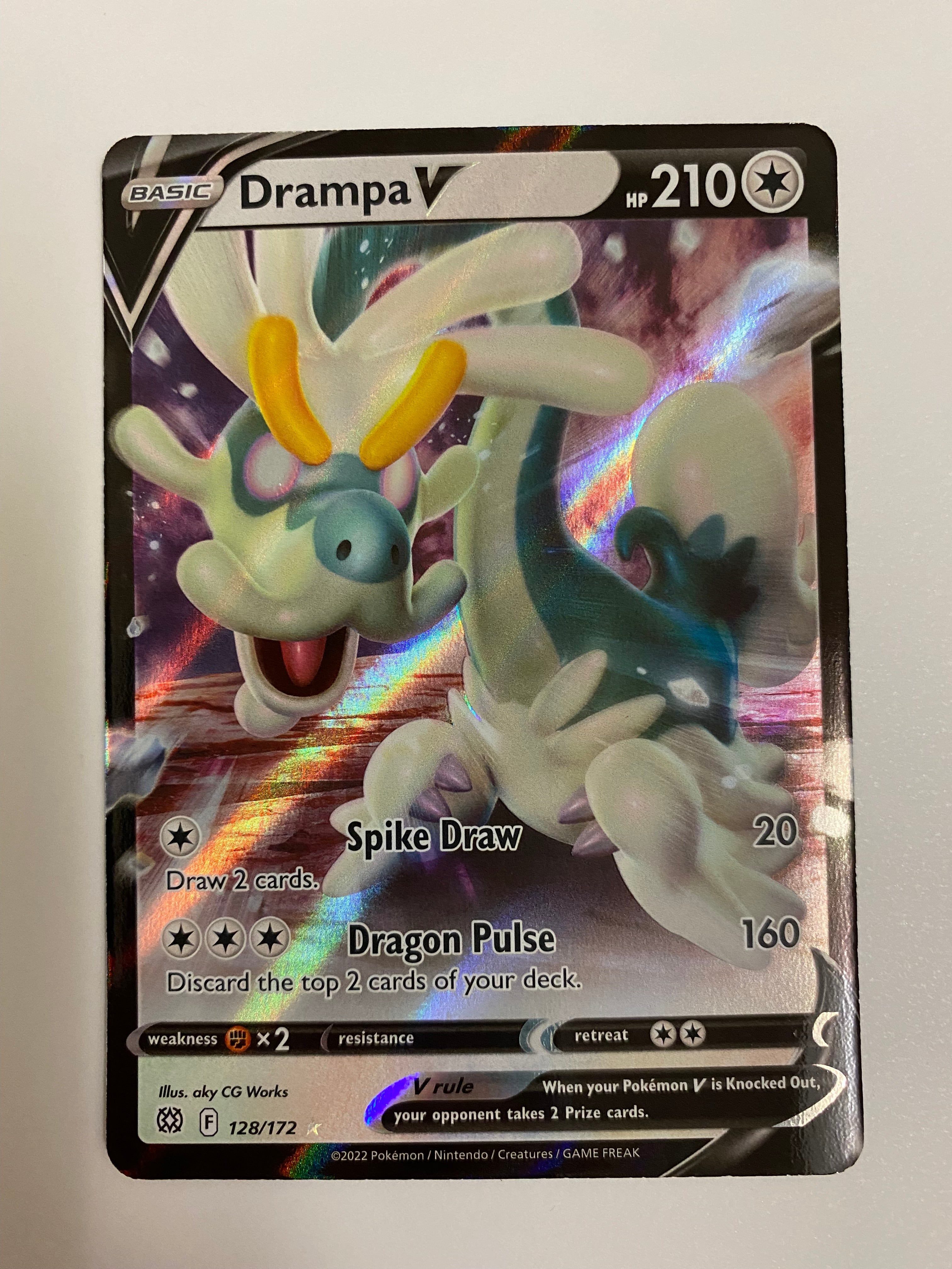 Drampa V 128/172 Brilliant Stars Pokemon Card Naer Mint Drampa V 128/172 Brilliant Stars Pokemon Card Naer Mint