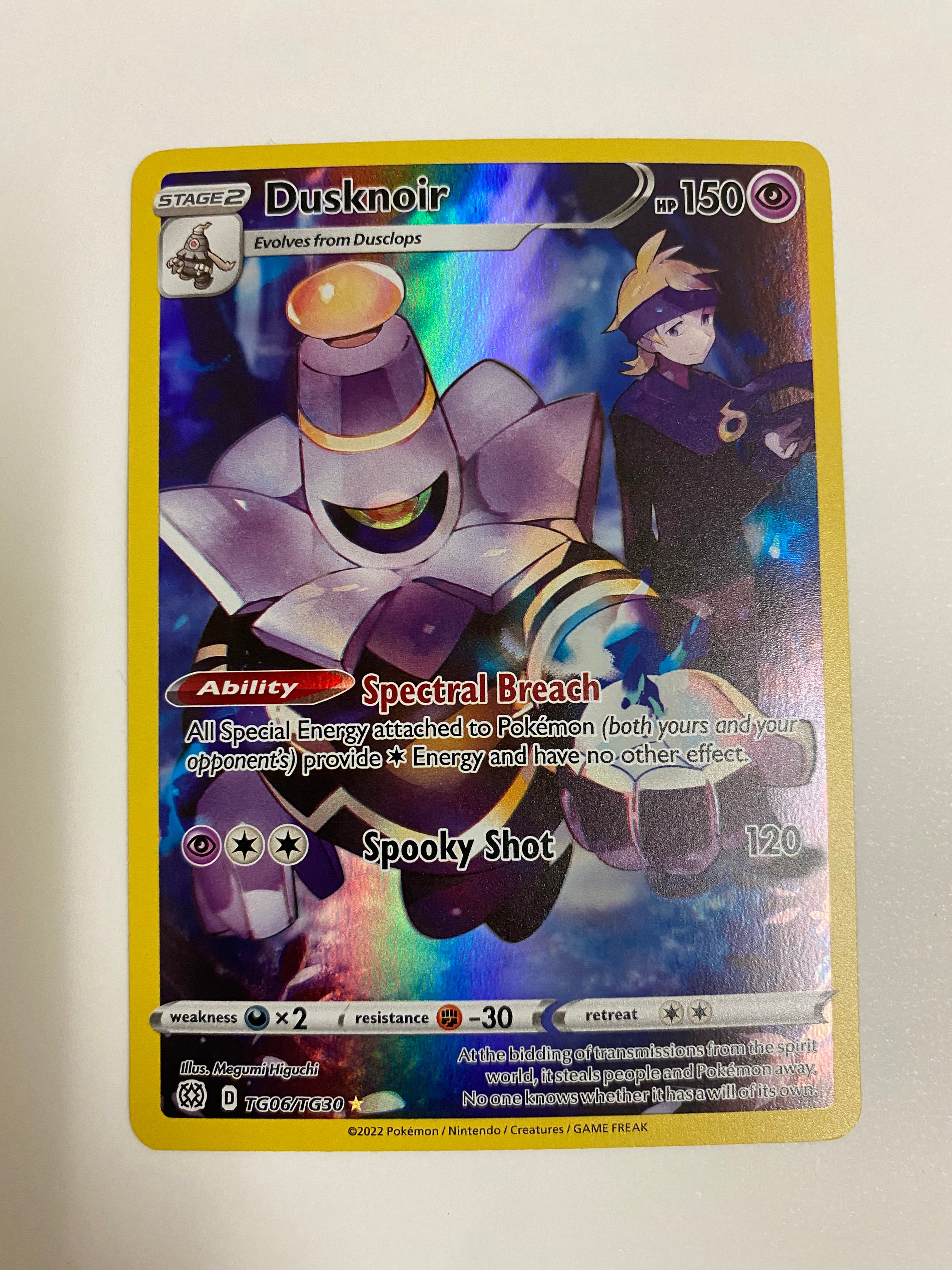 Dusknoir -TG06/TG30 Character Rare Pokemon Card Near Mint Dusknoir -TG06/TG30 Character Rare Pokemon Card Near Mint