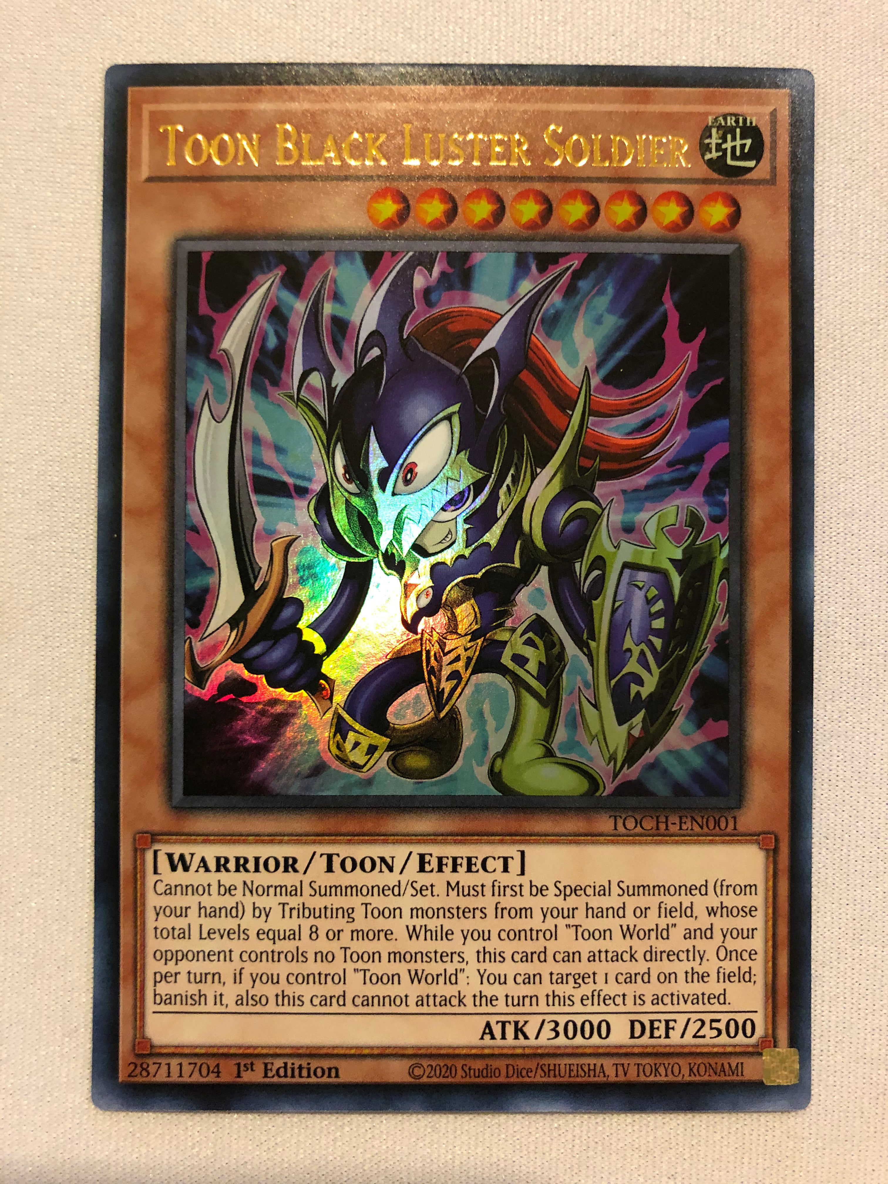 first edition yugioh cards price guide Yugioh Toon Black Luster Soldier TOCH-EN001 1st Edition Ultra Rare Nea