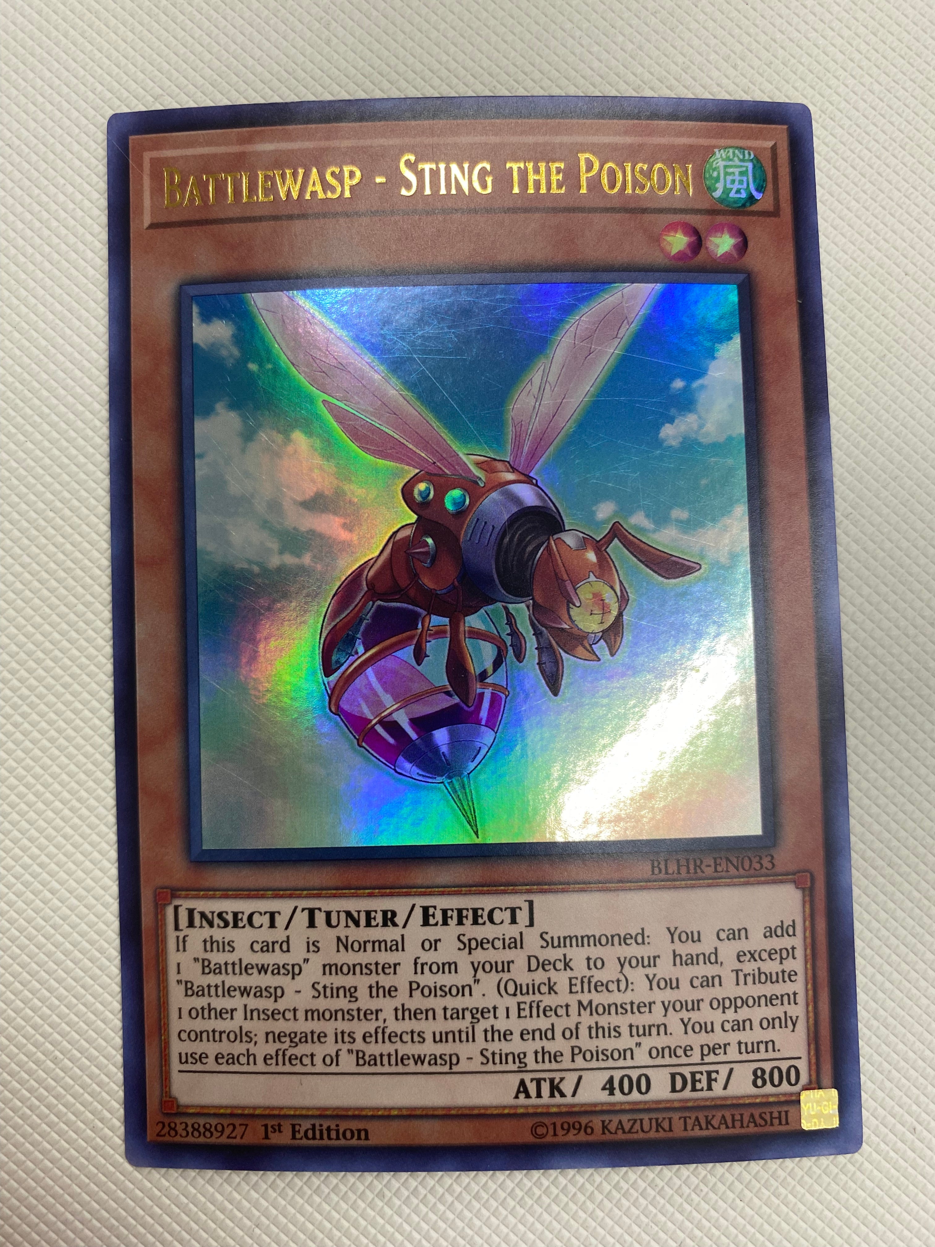 Yugioh Battlewasp Sting the Poison BLHR-EN033 1st Edition Near Mint Yugioh Battlewasp Sting the Poison BLHR-EN033 1st Edition Near Mint