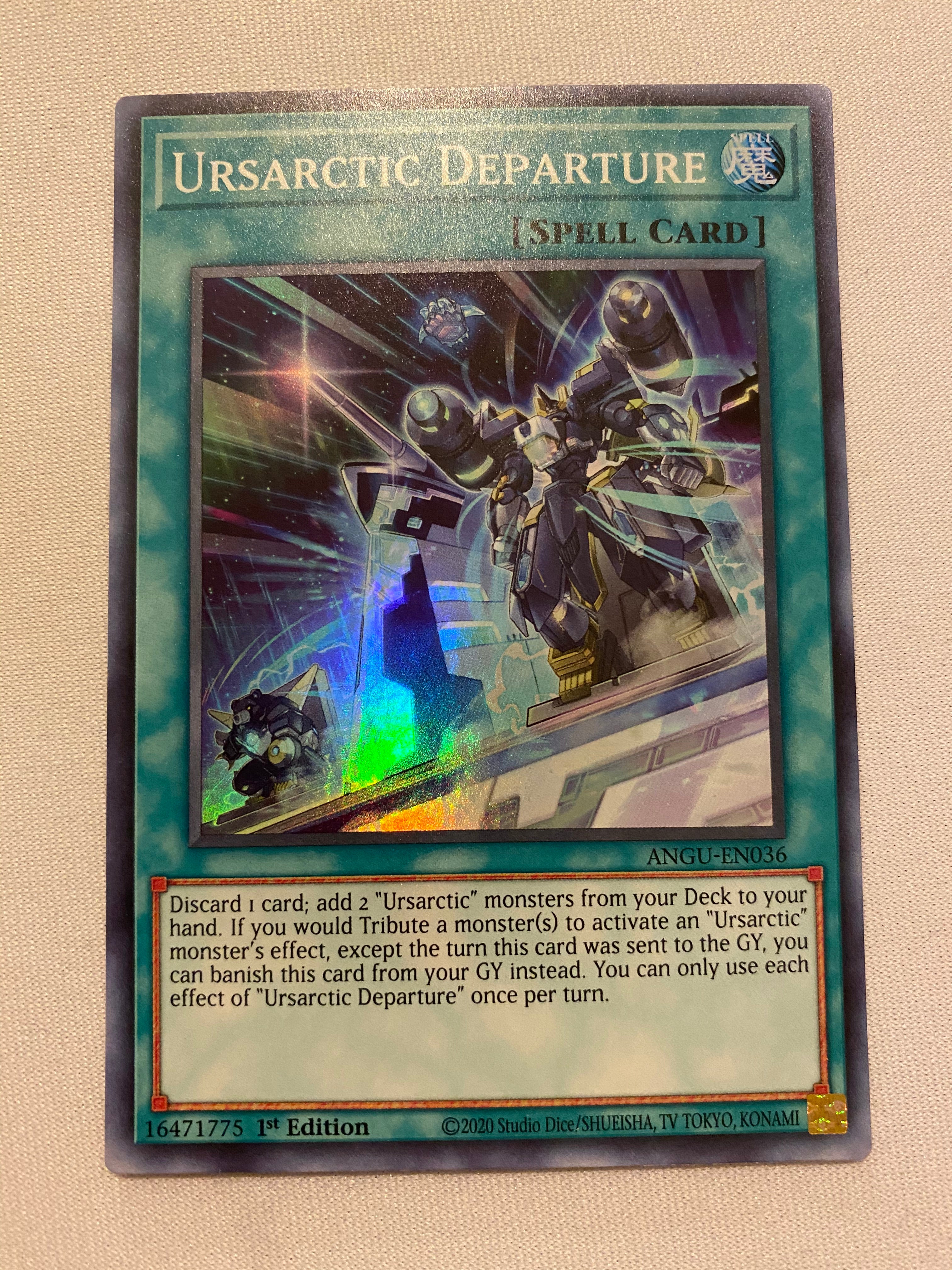 Yugioh Ursarctic Departure ANGU-EN036 Super Rare 1st Edition NM