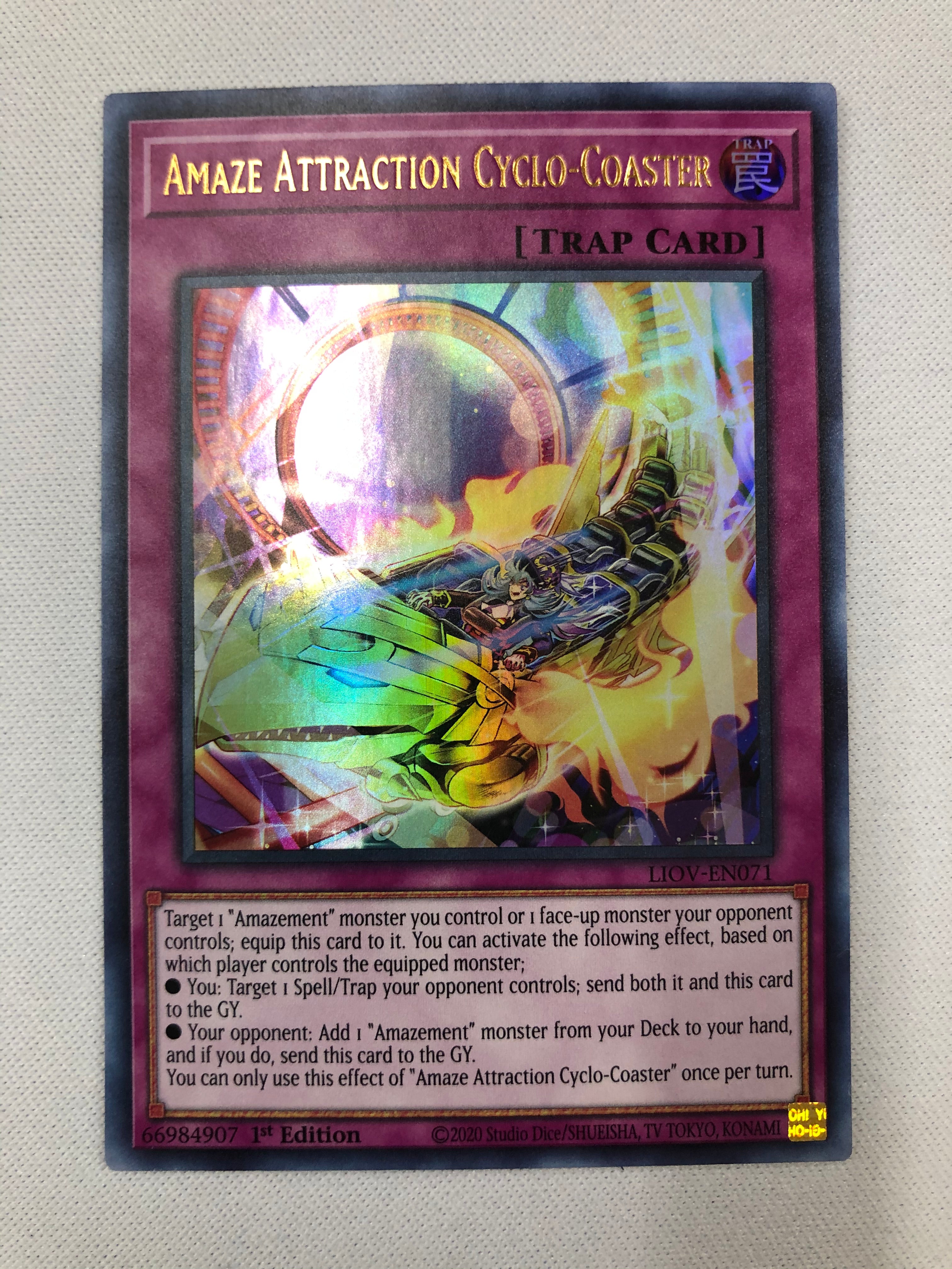Yugioh Amaze Attraction Cyclo-Coaster LIOV-EN071 Ultra Rare 1st Editio