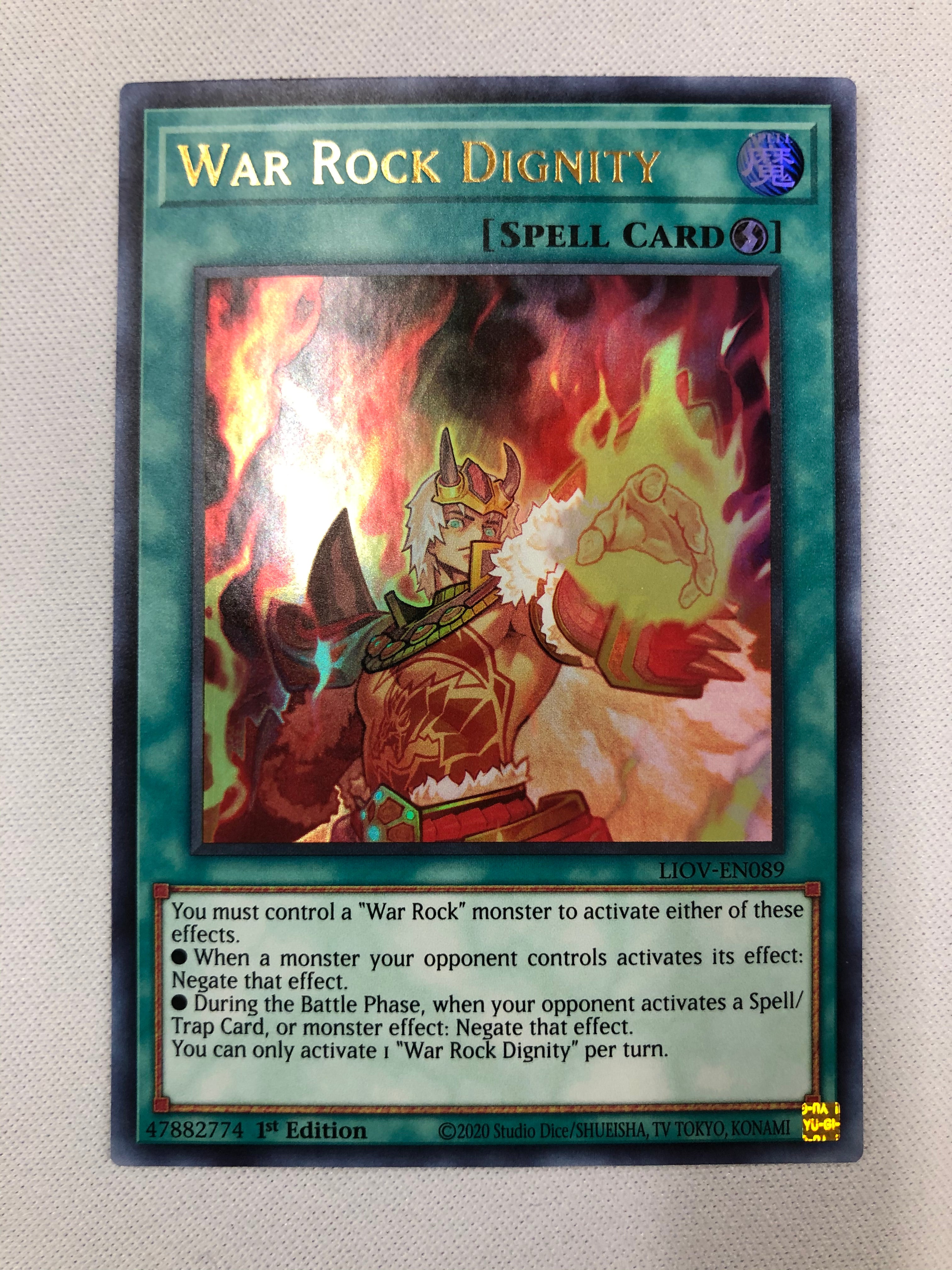 yugioh war rock cards Yugioh War Rock Dignity LIOV-EN089 Ultra Rare 1st Edition Near Mint