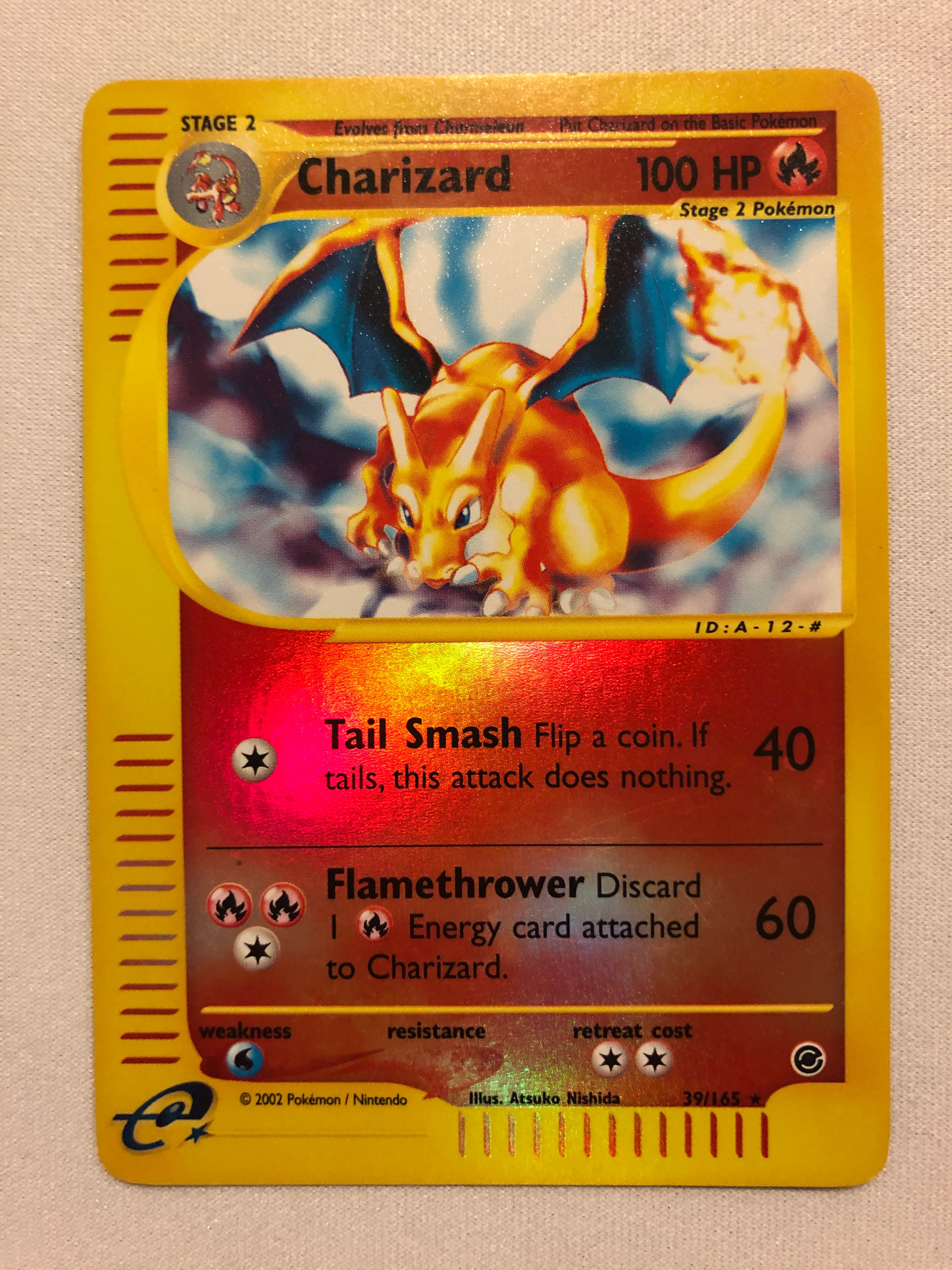 Charizard 39/165 Reverse Holo Expedition Pokemon Card Near Mint Charizard 39/165 Reverse Holo Expedition Pokemon Card Near Mint