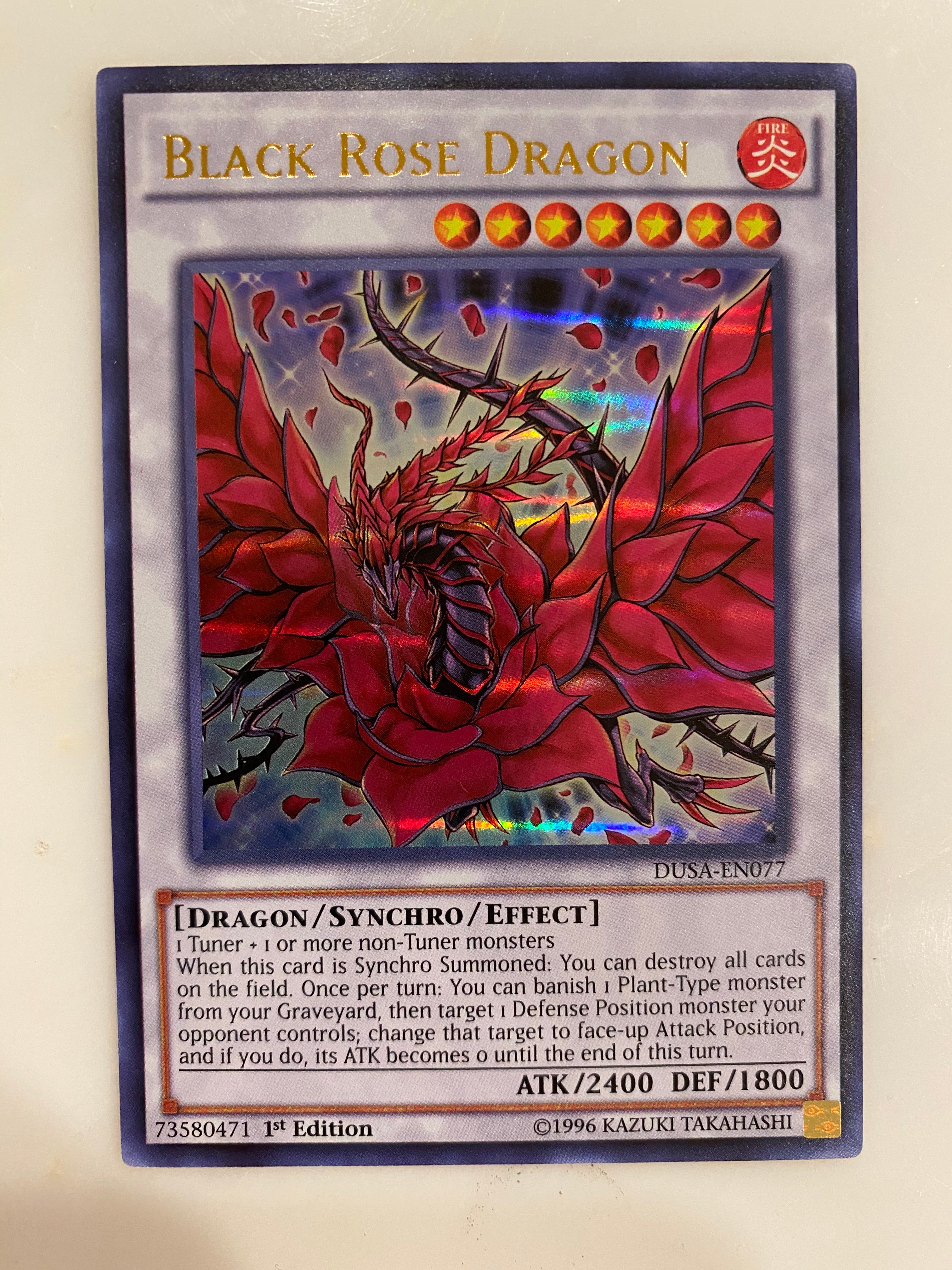 Yugioh Black Rose Dragon DUSA-EN077 Ultra Rare 1st Edition Near Mint Yugioh Black Rose Dragon DUSA-EN077 Ultra Rare 1st Edition Near Mint