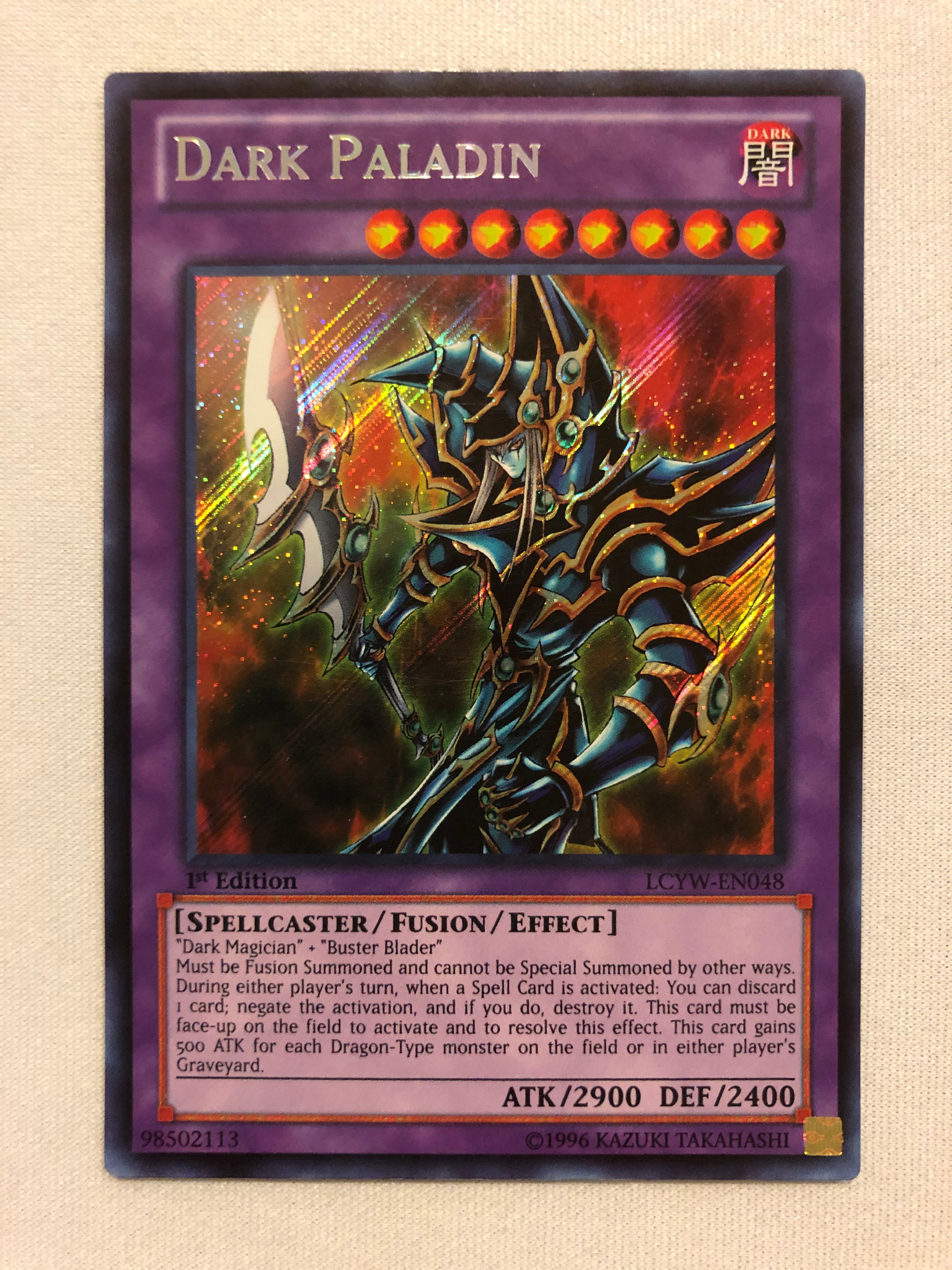 Yugioh Dark Paladin LCYW-EN048 1st Edition Secret Rare Near Mint Yugioh Dark Paladin LCYW-EN048 1st Edition Secret Rare Near Mint