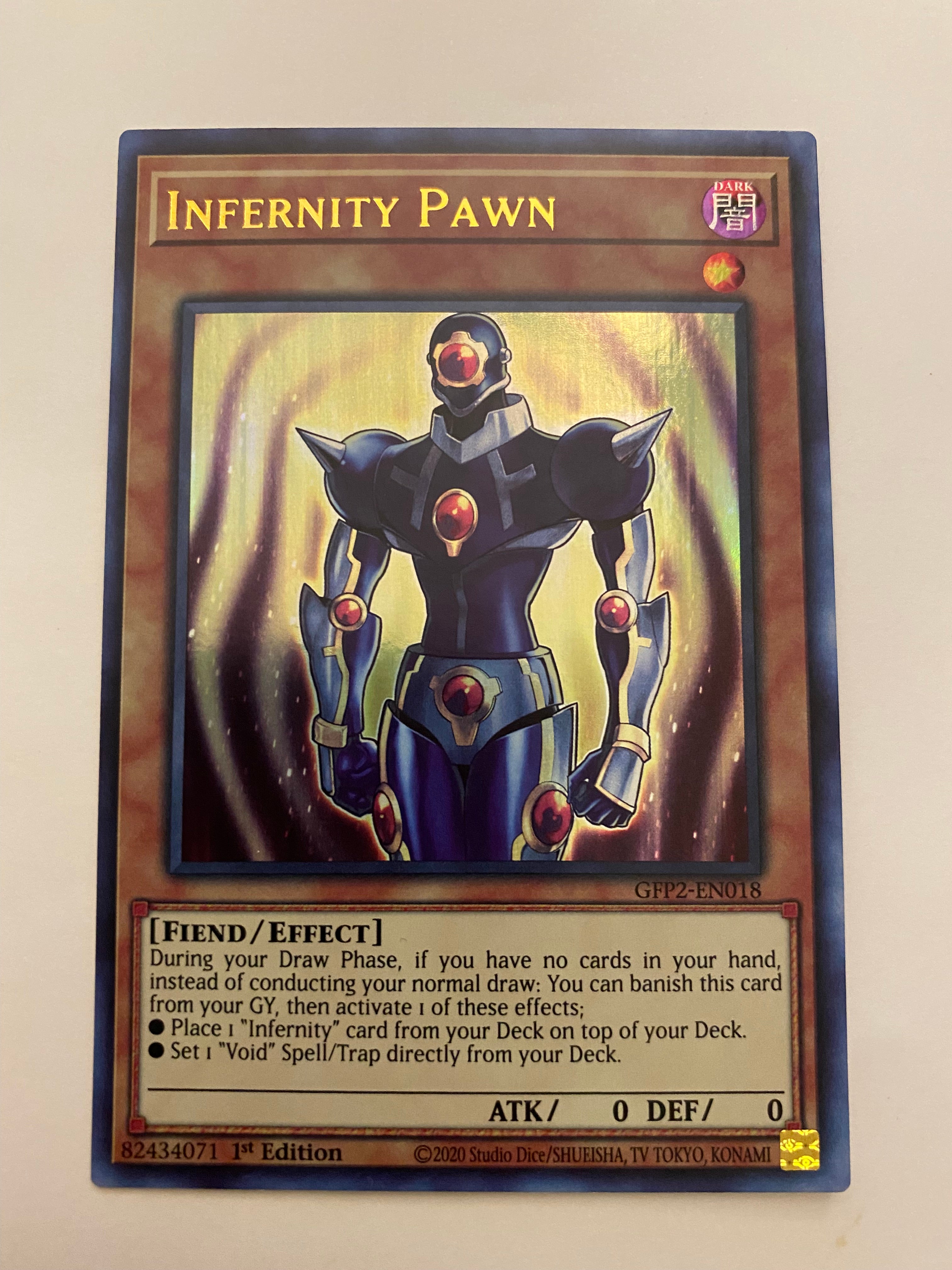 Yugioh Infernity Pawn GFP2-EN018 1st Edition Ultra Rare Near Mint Yugioh Infernity Pawn GFP2-EN018 1st Edition Ultra Rare Near Mint