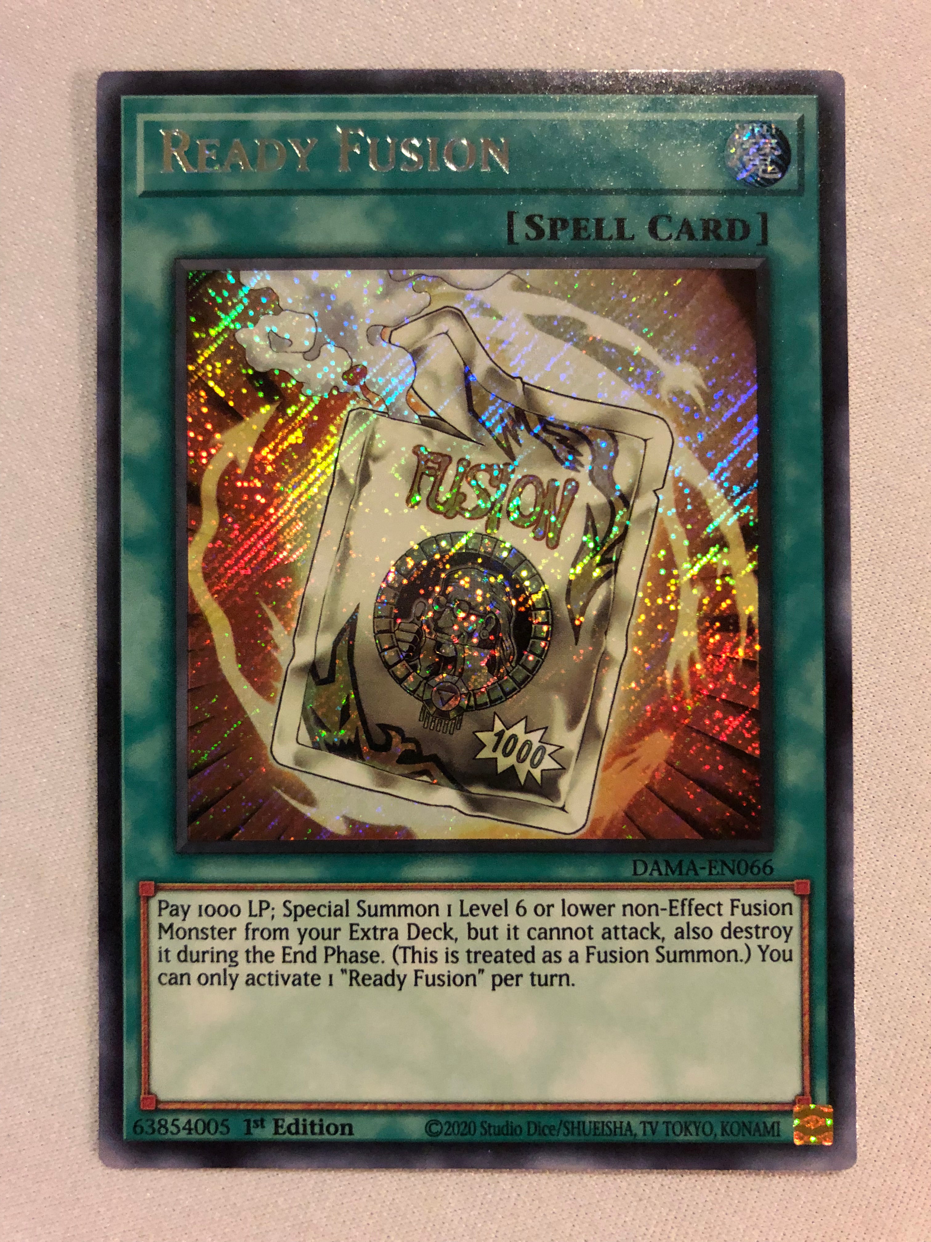 Yugioh Ready Fusion DAMA-EN066 Secret Rare 1st Edition Near Mint