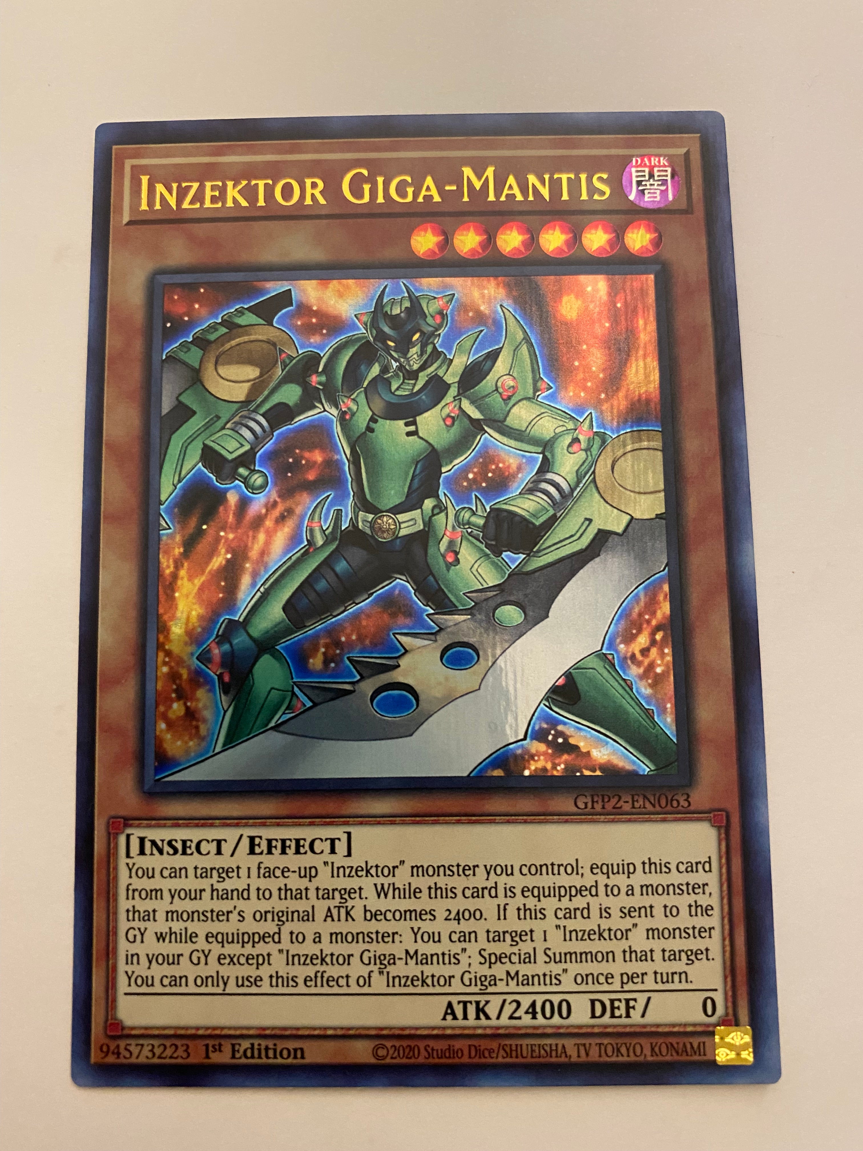 Yugioh Inzektor Giga-Mantis GFP2-EN063 Ultra Rare 1st Edition Near Min Yugioh Inzektor Giga-Mantis GFP2-EN063 Ultra Rare 1st Edition Near Min