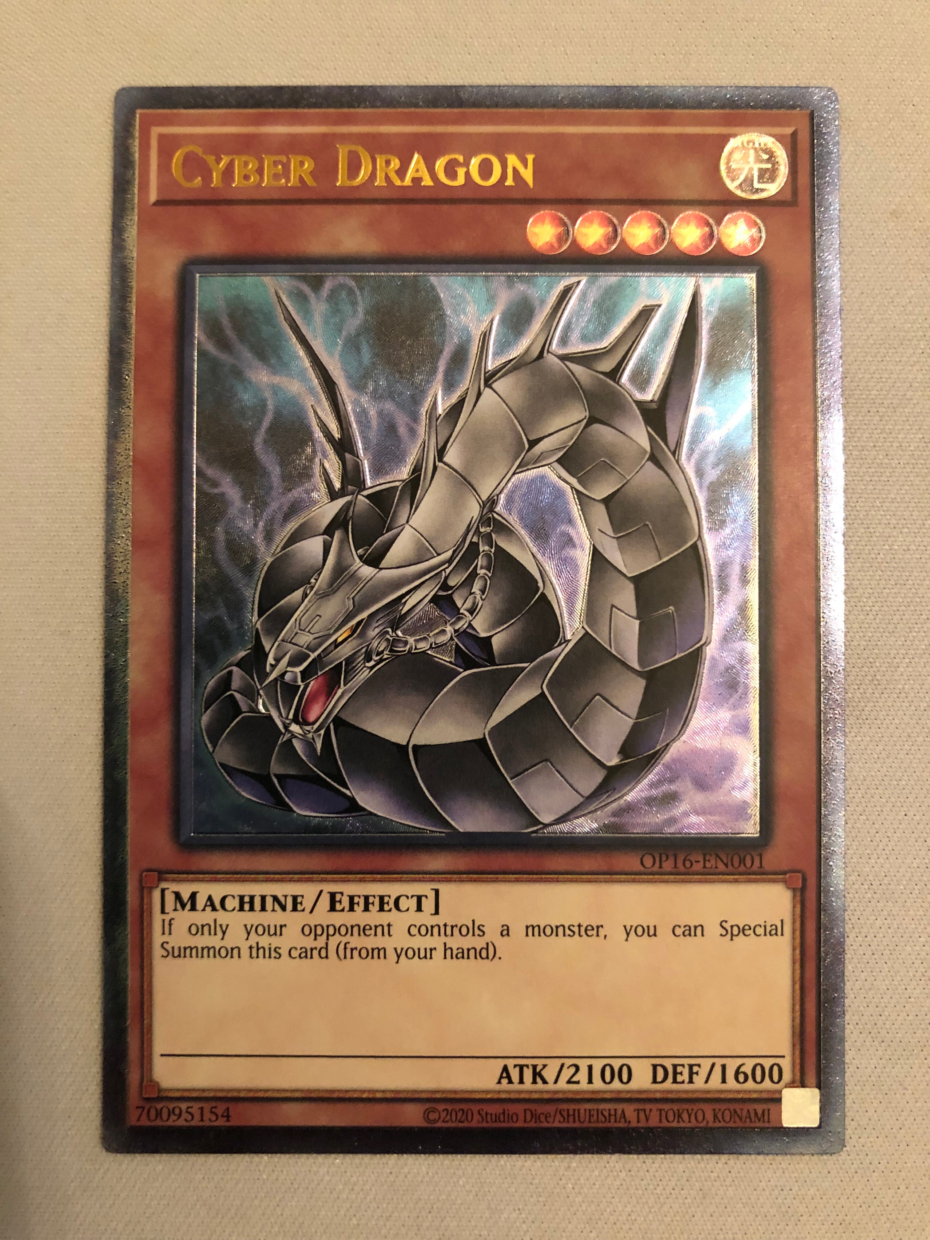 yugioh card cyber dragon Yugioh Cyber Dragon OP16-EN001 Ultimate Rare Near Mint