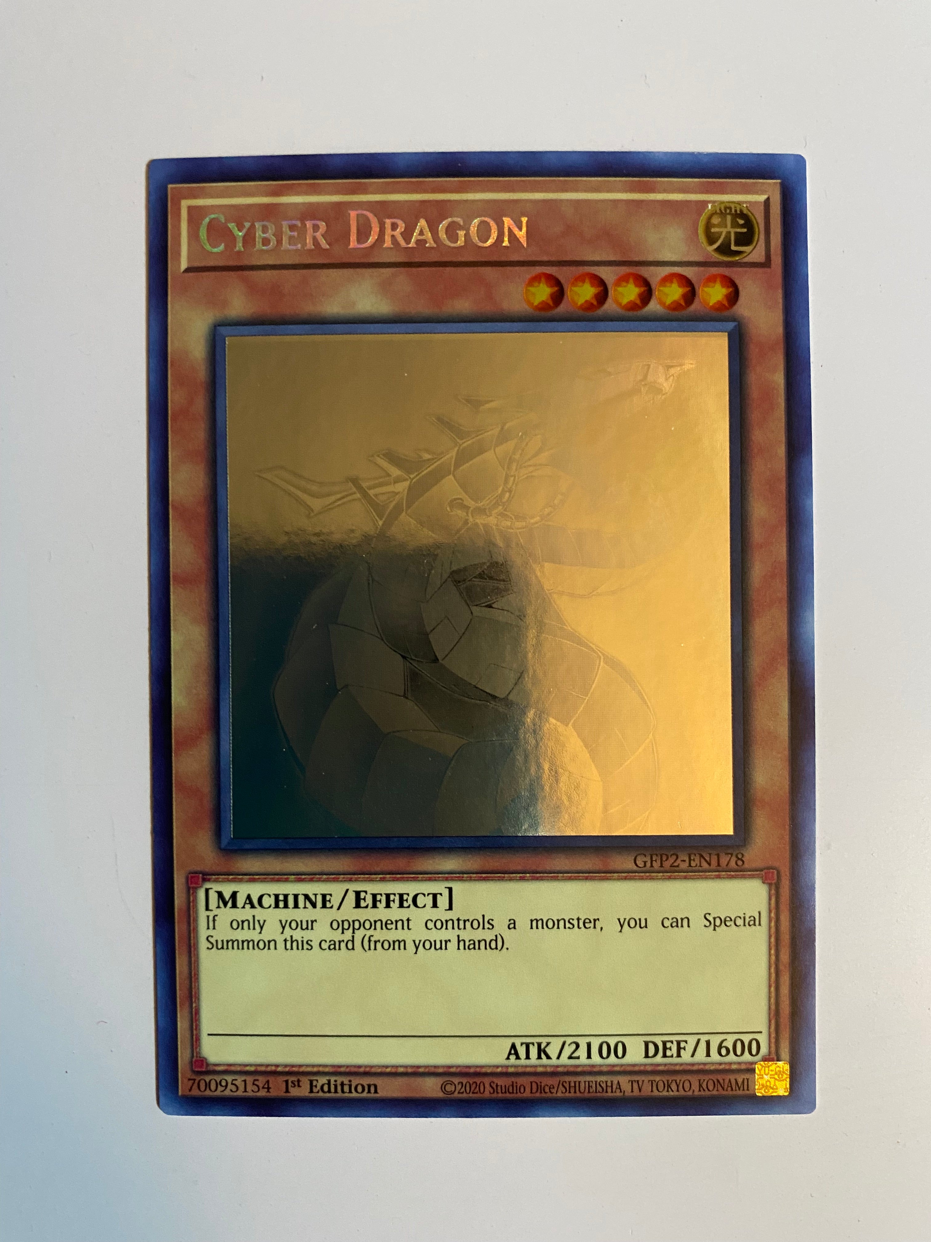 Yugioh Cyber Dragon GFP2-EN178 1st Edition Ghost Rare Near Mint Yugioh Cyber Dragon GFP2-EN178 1st Edition Ghost Rare Near Mint