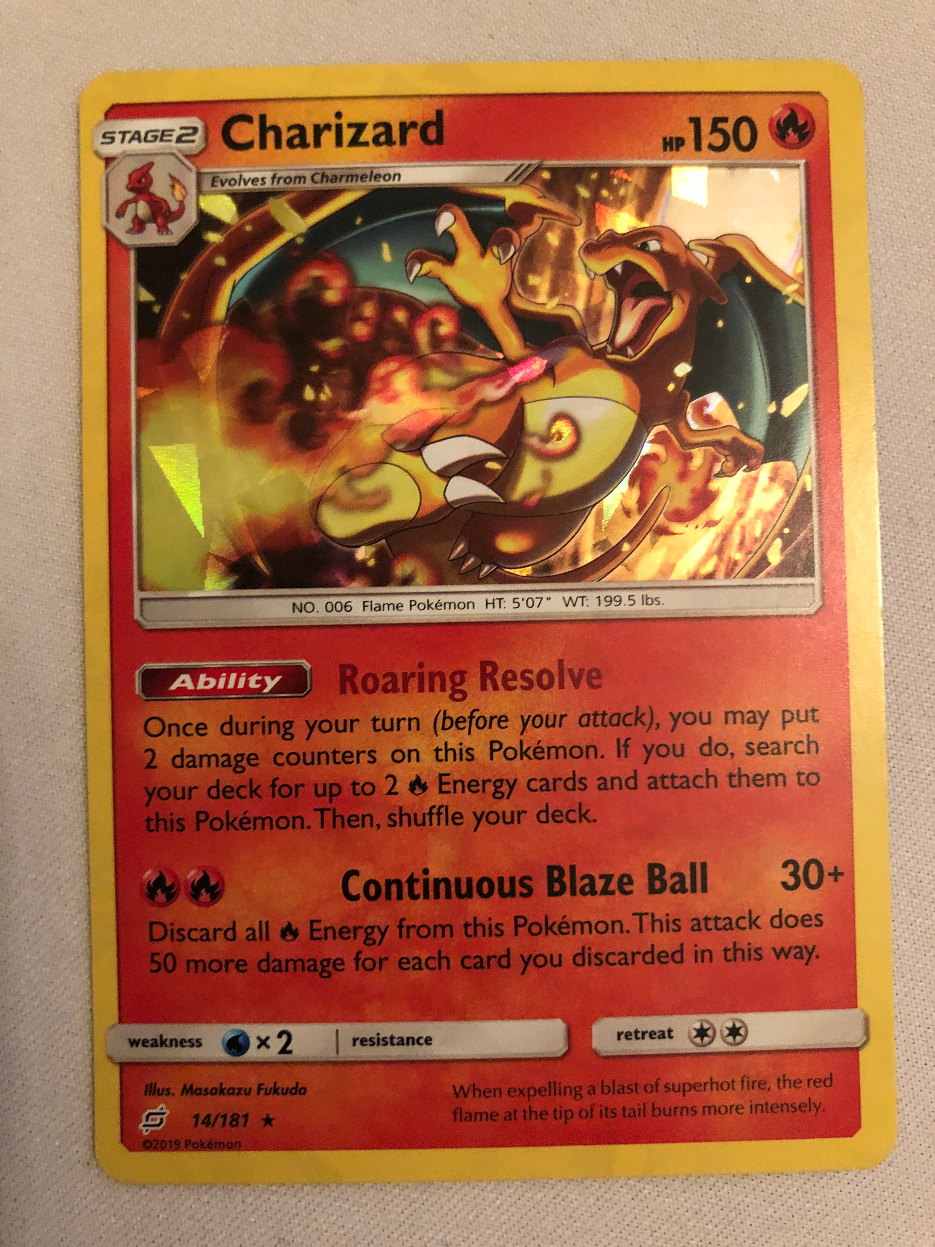 Charizard 14/181 Cracked Ice Holo Pokemon Card Near Mint Charizard 14/181 Cracked Ice Holo Pokemon Card Near Mint