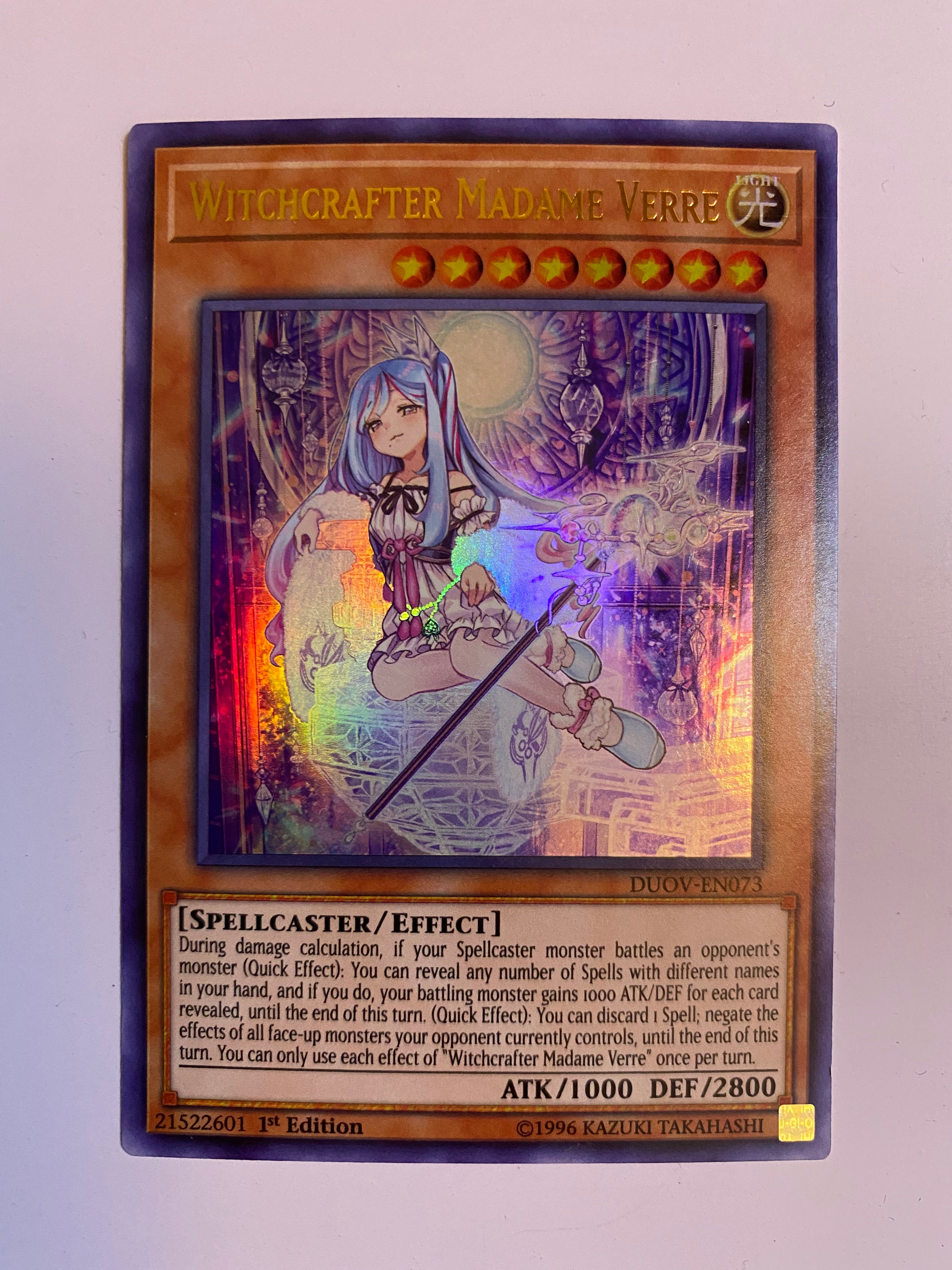 Yugioh Witchcrafter Madame Verre DUOV-EN073 Ultra Rare 1st Edition Nea