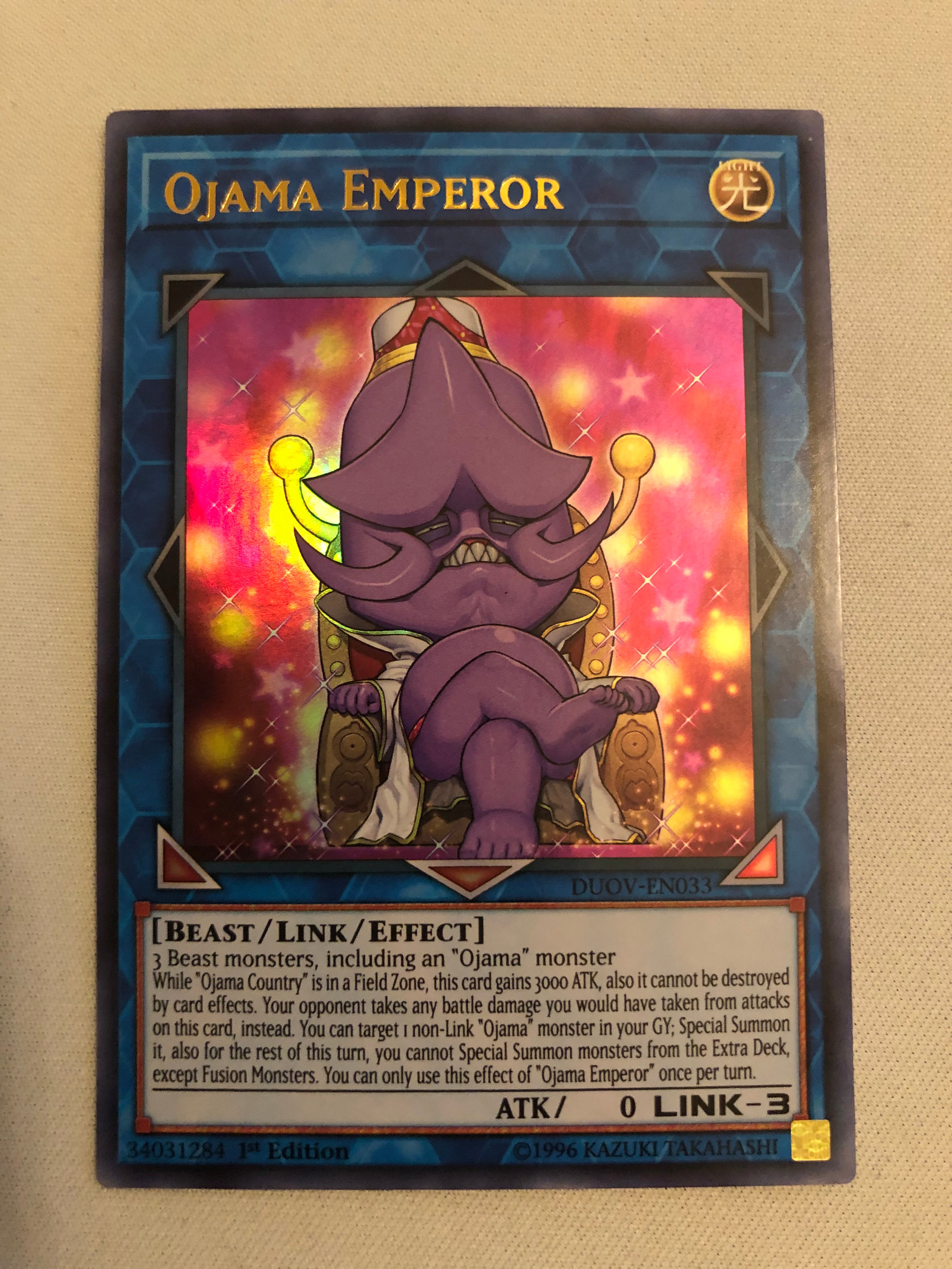yugioh new ojama cards Yugioh Ojama Emperor DUOV-EN033 Ultra Rare 1st Edition Near Mint