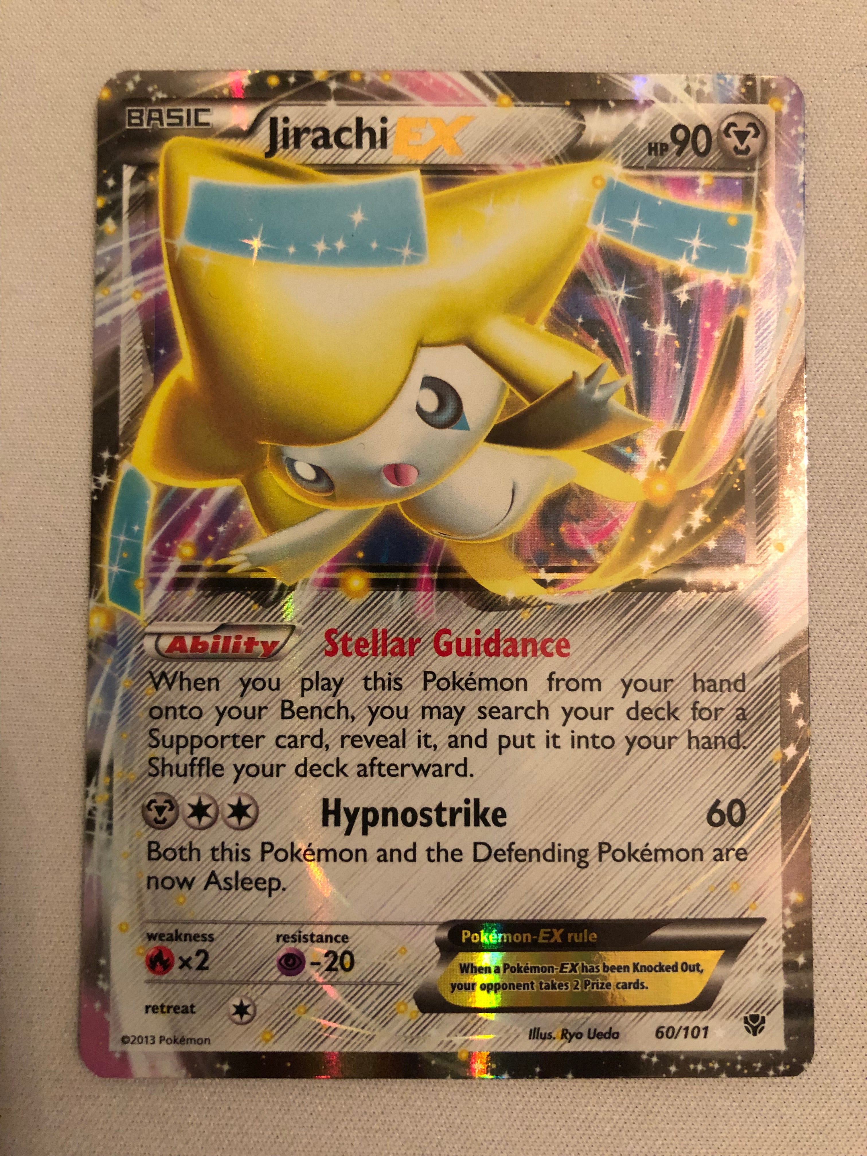 Jirachi EX 60/101 Holo Rare Plasma Blast Pokemon Card Near Mint Jirachi EX 60/101 Holo Rare Plasma Blast Pokemon Card Near Mint