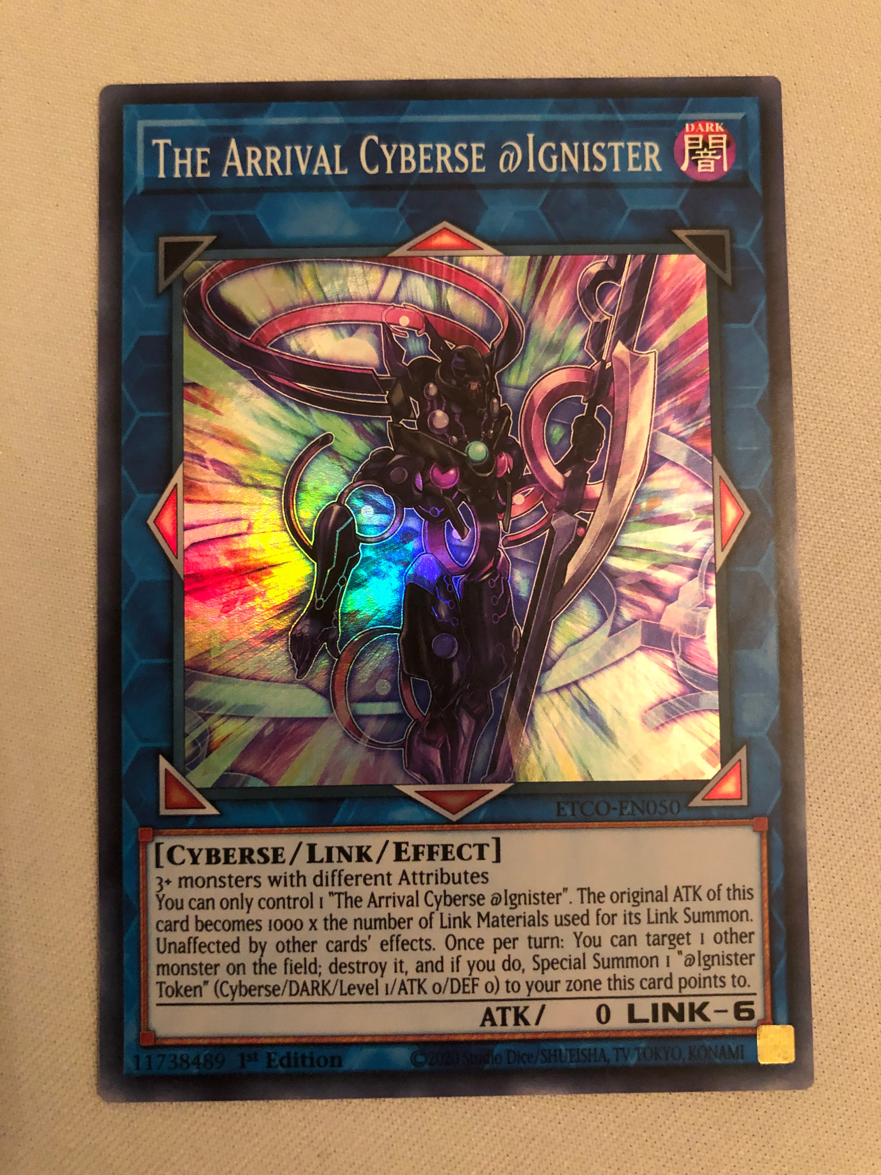 Yugioh The Arrival Cyberse @Ignister ETCO-EN050 Super Rare 1st Edition