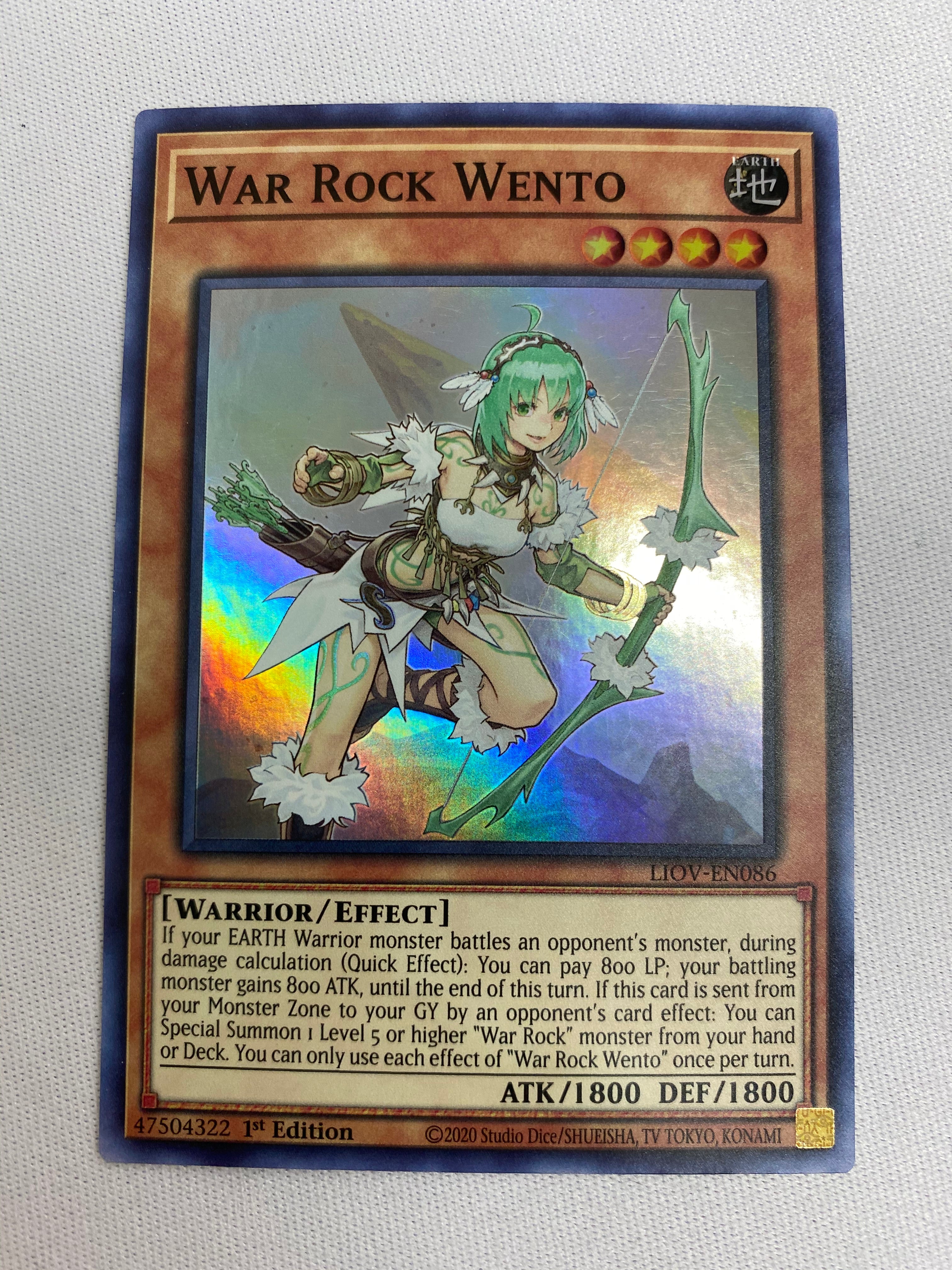 Yugioh War Rock Wento LIOV-EN086 Super Rare 1st Edition Near Mint